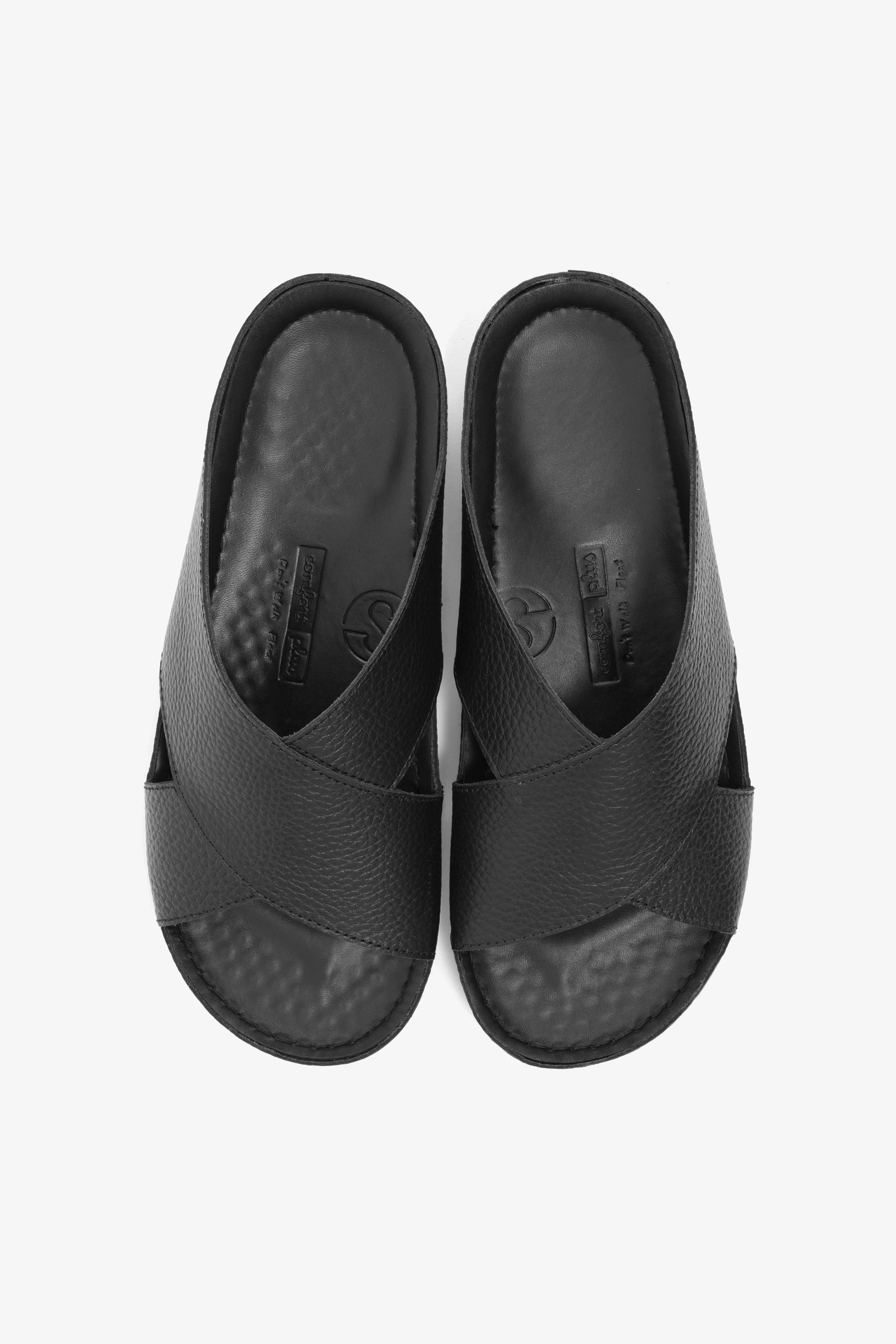 COMFORT PLUS MENS SANDALS  -  AV06 BLACK - Seventy7
