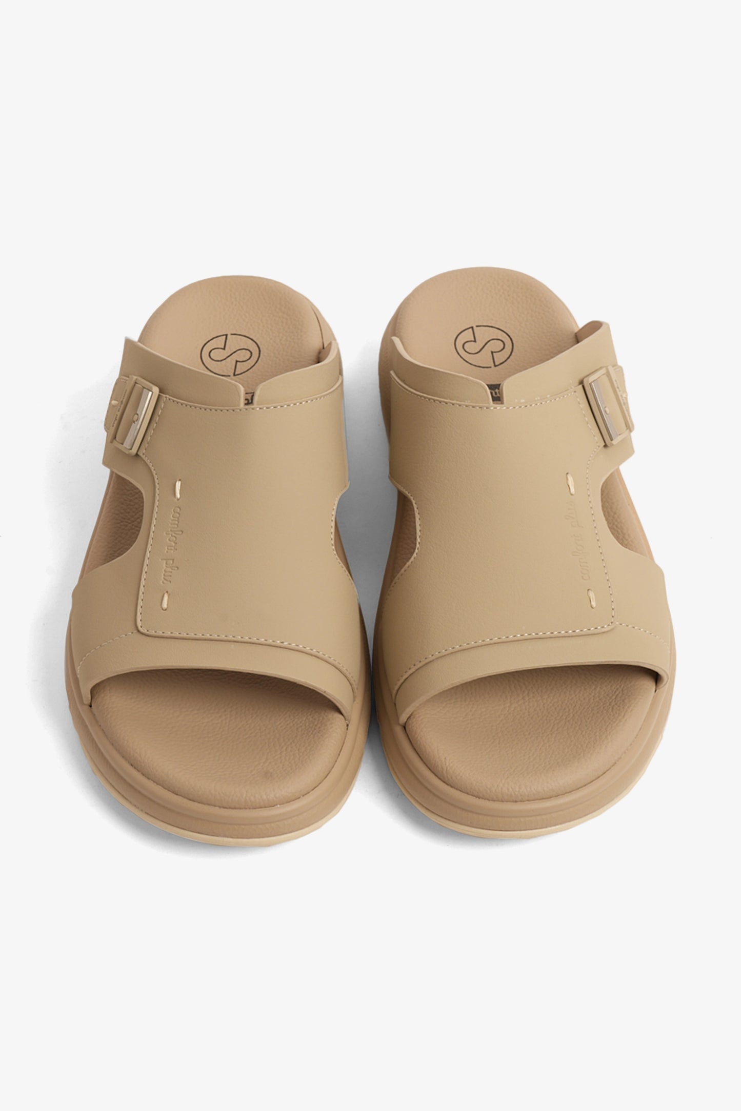 COMFORT PLUS MEN'S ULTRA ELEVATE SANDALS BEIGE - Seventy7