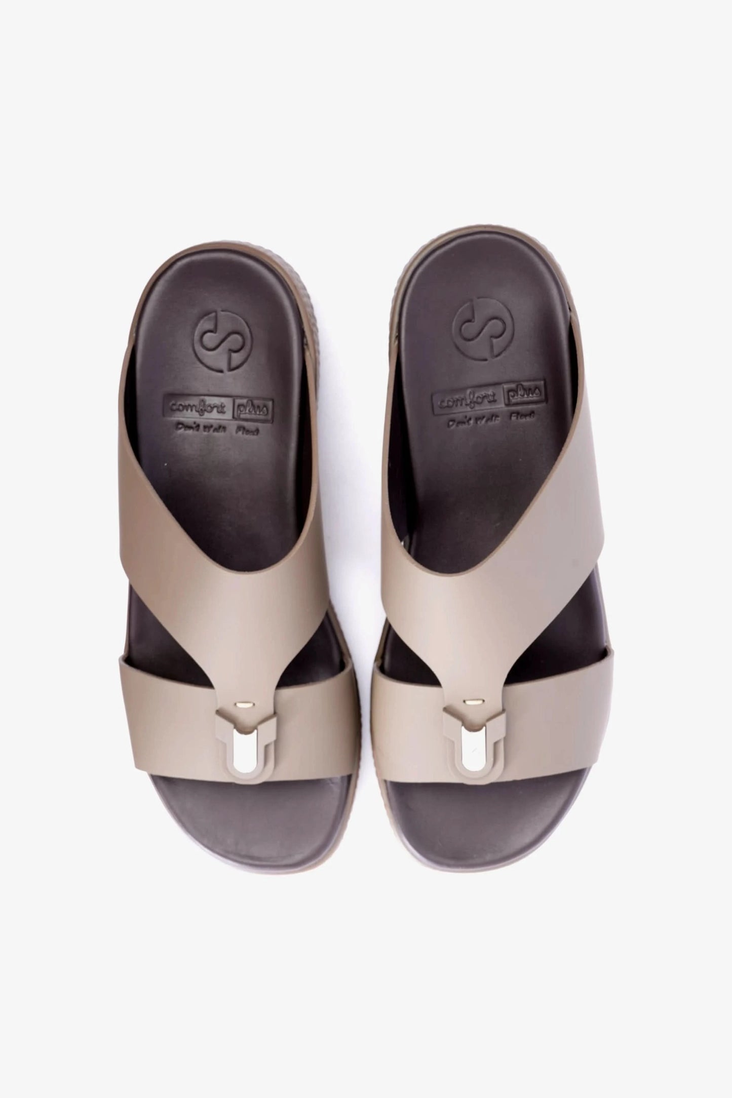 COMFORT PLUS MENS LEATHER SANDALS TRUFFLE - Seventy7