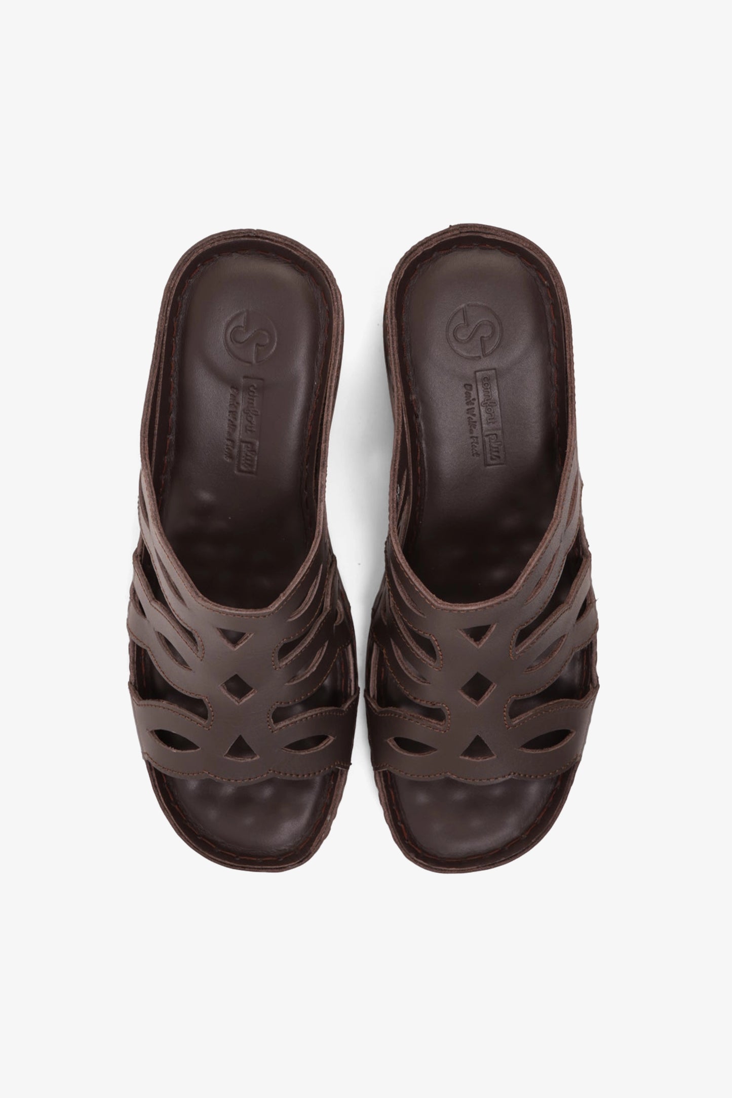 COMFORT PLUS LADIES SANDALS  - GG116 BROWN - Seventy7