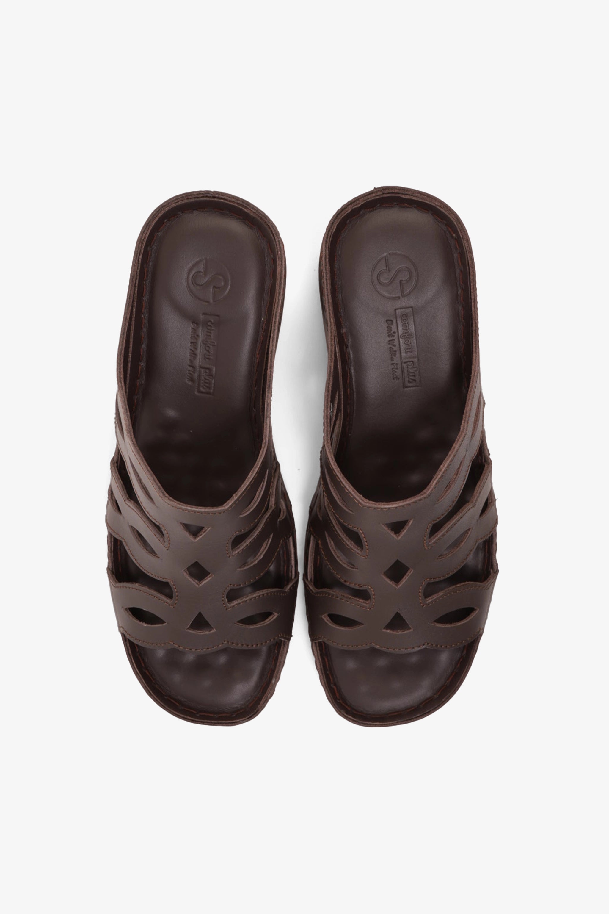 COMFORT PLUS LADIES SANDALS  - GG116 BROWN - Seventy7
