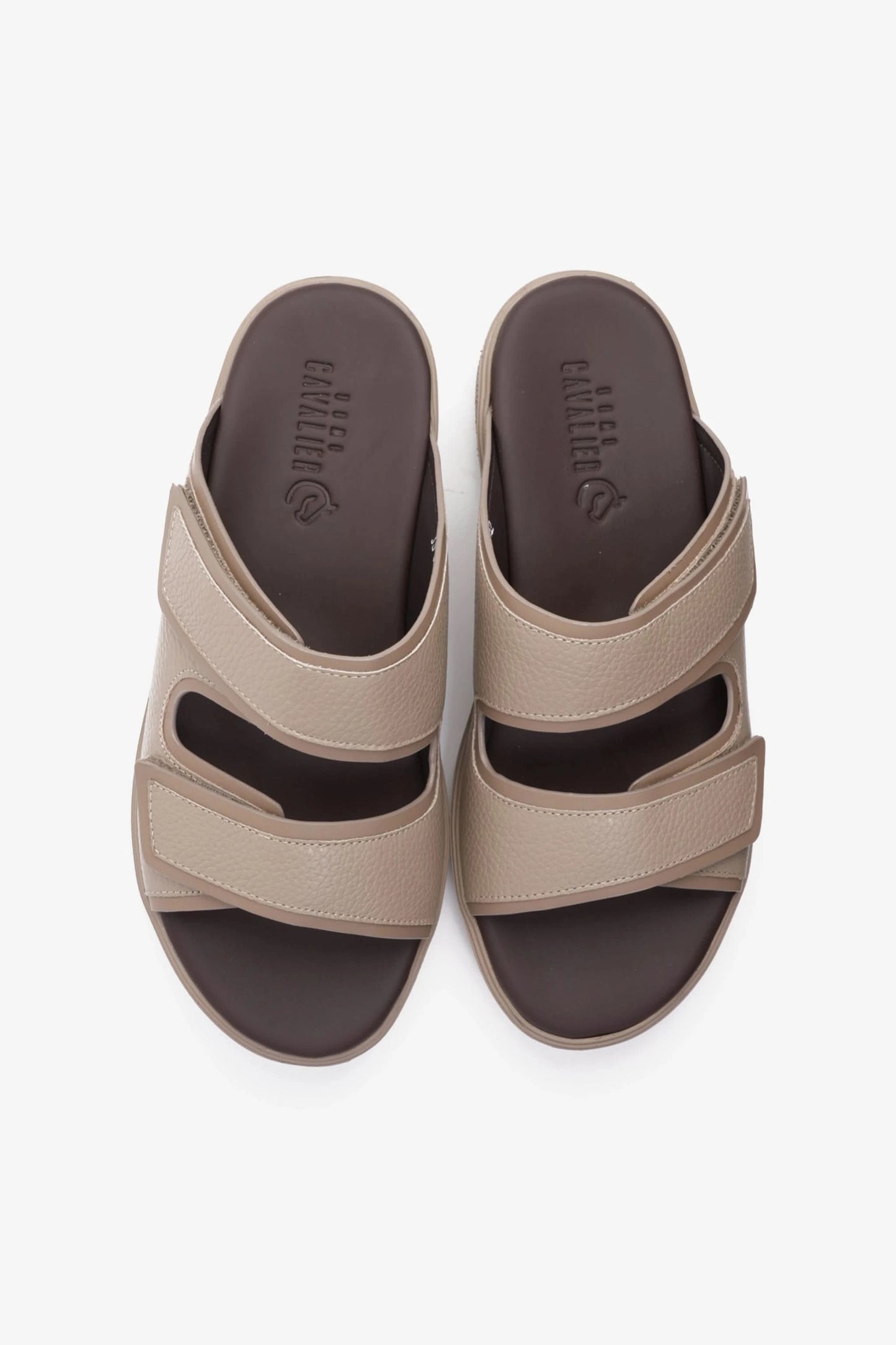 UOMO CAVALIER MENS'S DESIGNER SANDALS WITH STRAP BEIGE - Seventy7