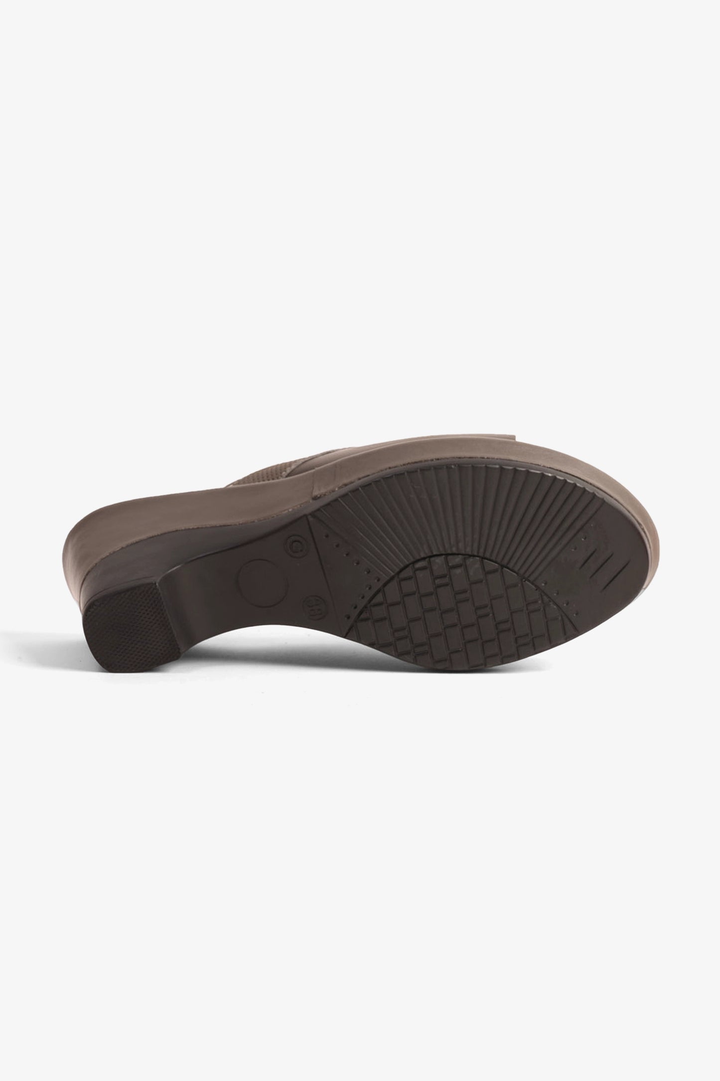COMFORT PLUS SUPORTIVE LEATHER MULES WITH LOW HEEL GREY - Seventy7