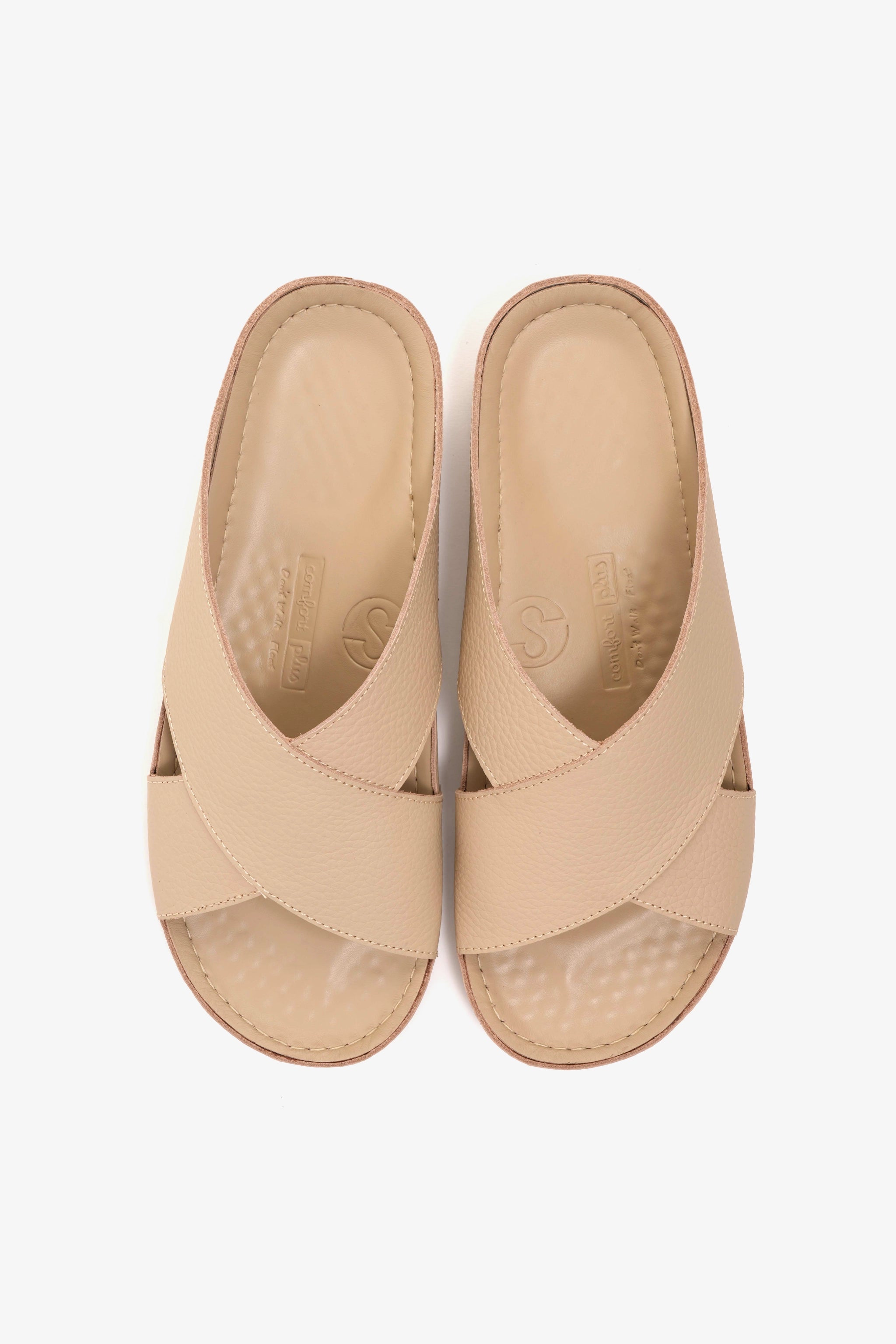 COMFORT PLUS MENS SANDALS - AV06 BEIGE - Seventy7