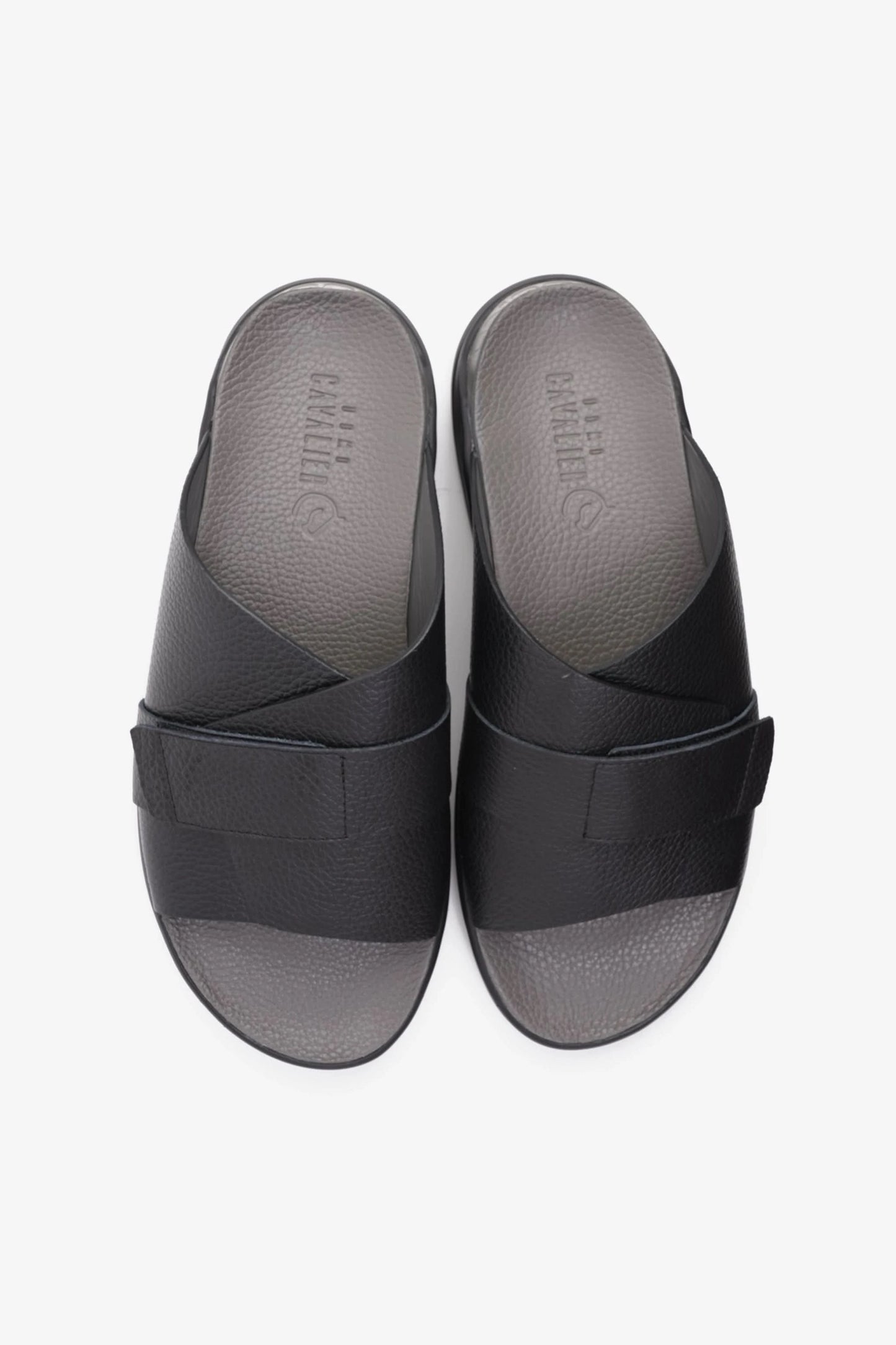 UOMO CAVALIER MEN'S STRAPPY SANDALS BLACK - Seventy7