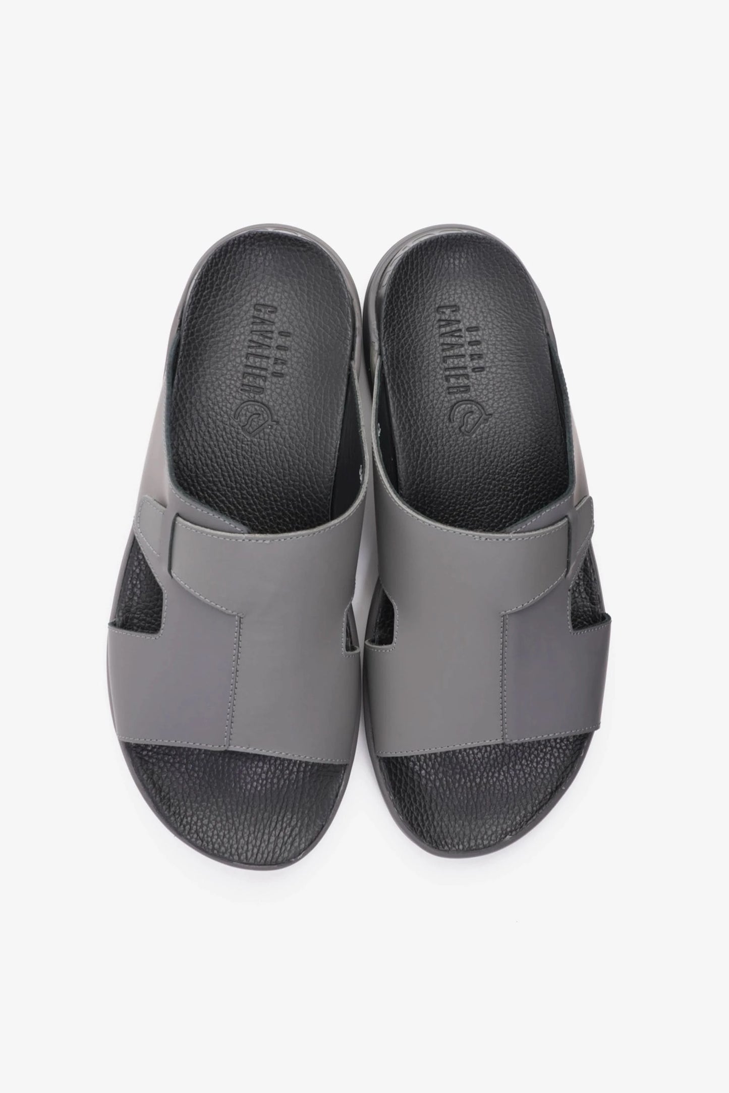 UOMO CAVALIER CLASSIC TRADITIONAL ARAB SANDALS BUCKLE STRAPS GREY - Seventy7
