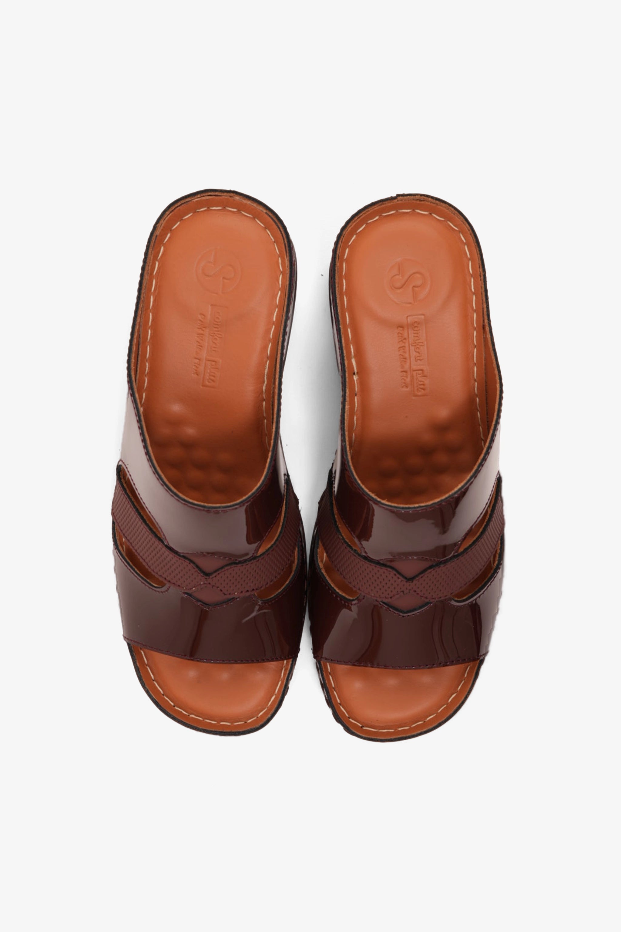 COMFORT PLUS LADIES SANDALS - GG115 MAROON - Seventy7
