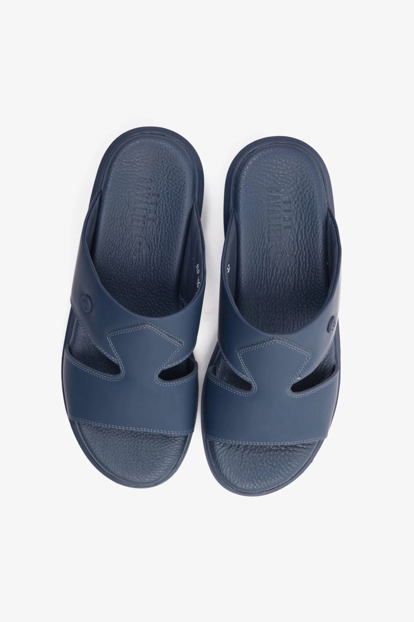 Uomo Cavalier Stylish Comfortable Footbed, Adjustable Side Clasp Navy - Seventy7