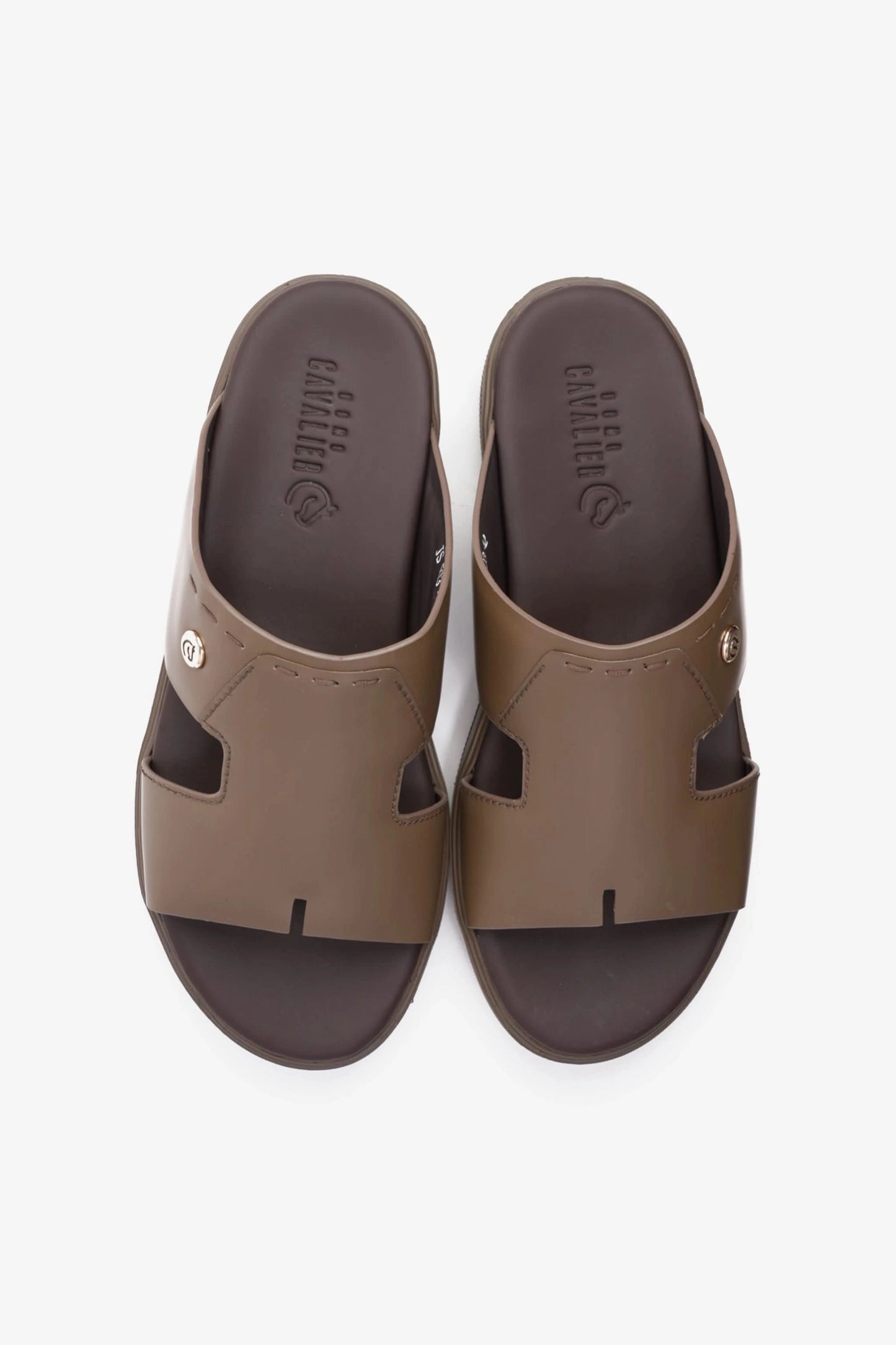 UOMO CAVALIER SLIP-ON DESIGN MEN SANDALS TRUFFLE - Seventy7