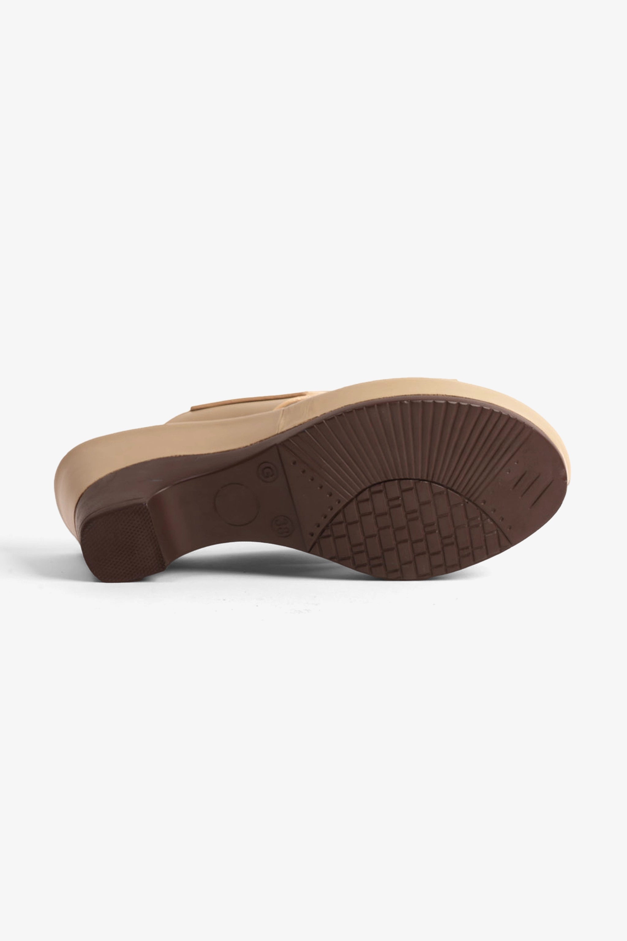 COMFORT PLUS LEATHER CROSS-STRAP WOMENS SLIDE SANDALS BEIGE - Seventy7