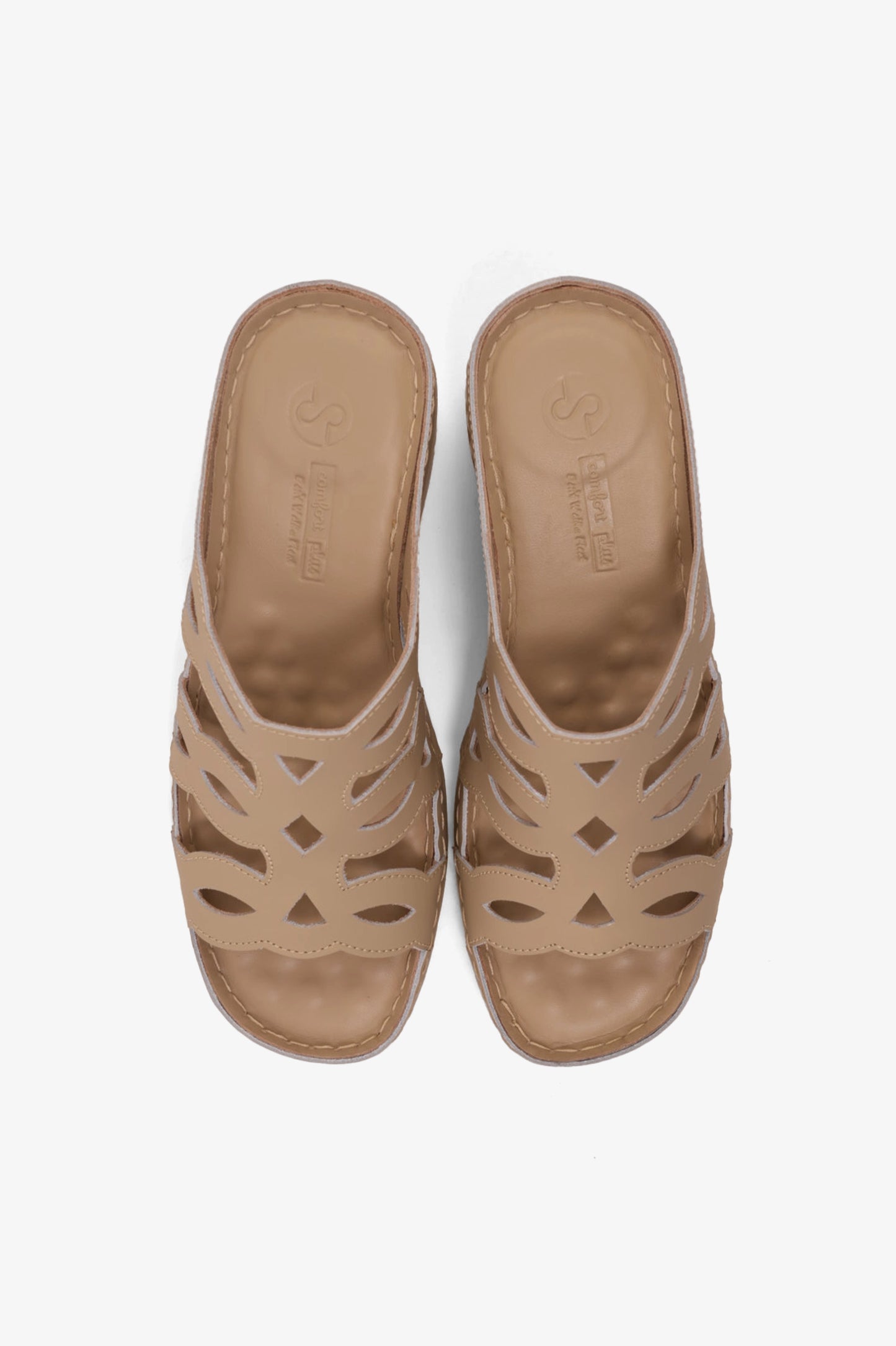 COMFORT PLUS LADIES SANDALS  - GG116 BEIGE - Seventy7