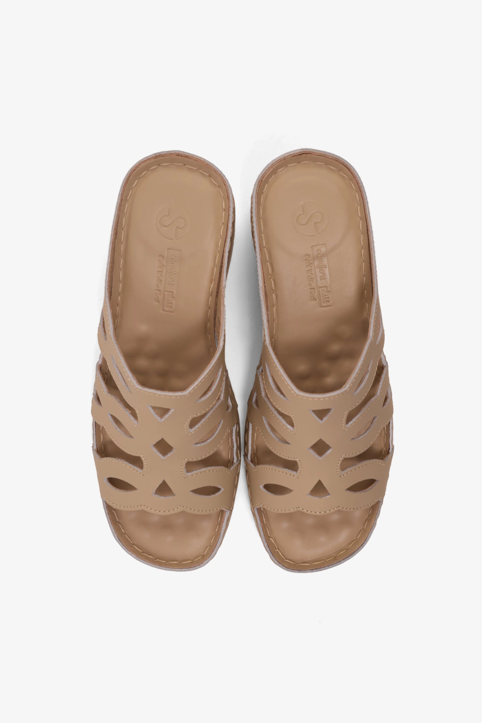 COMFORT PLUS LADIES SANDALS  - GG116 BEIGE - Seventy7