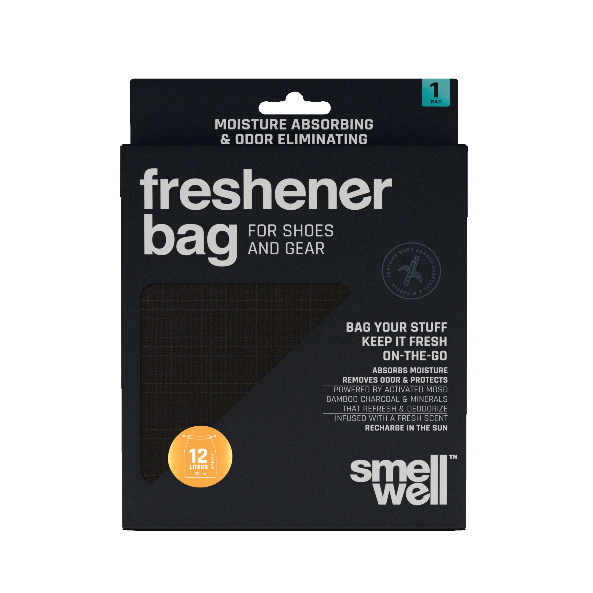 SMELLWELL FRESHNER BAG SOLIDBLACK