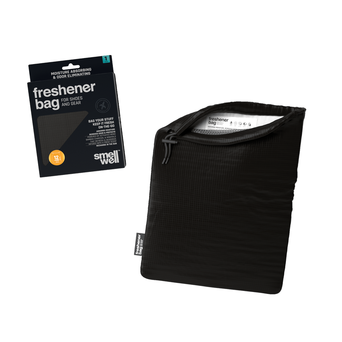SMELLWELL FRESHNER BAG SOLIDBLACK
