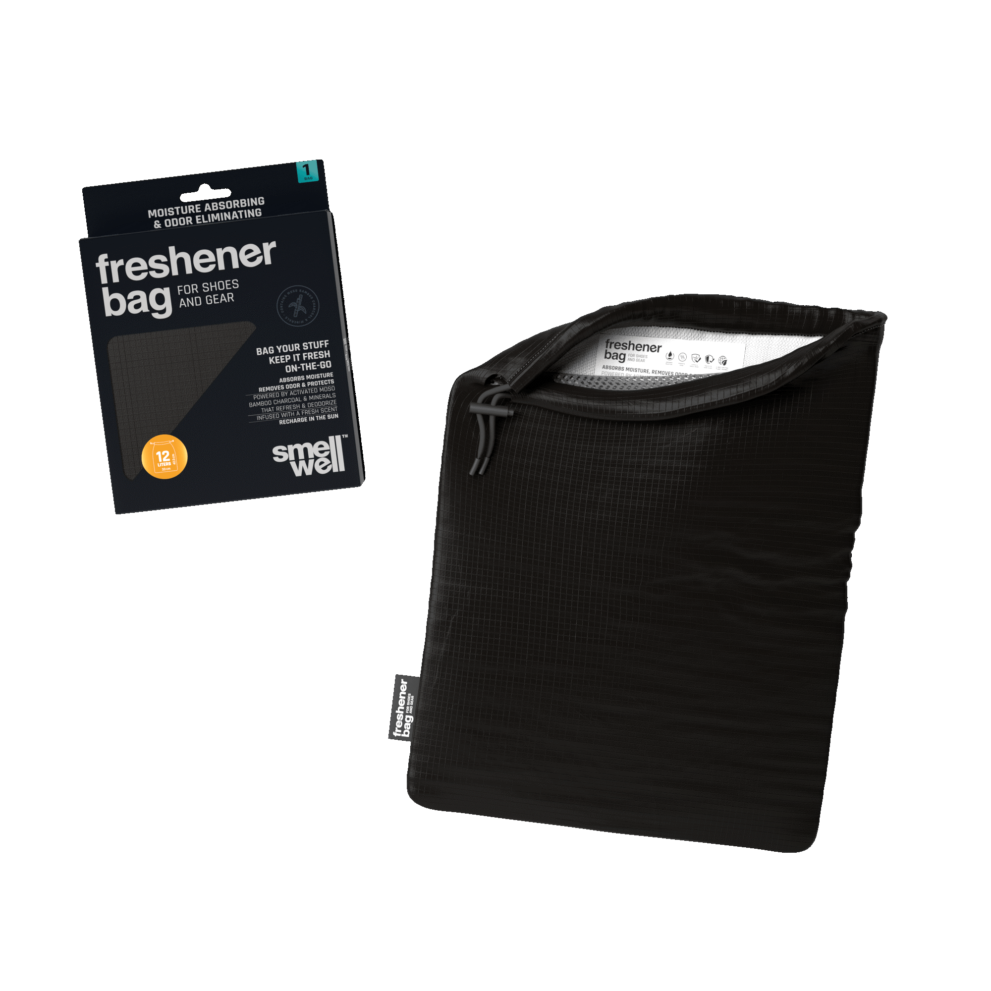 SMELLWELL FRESHNER BAG SOLIDBLACK