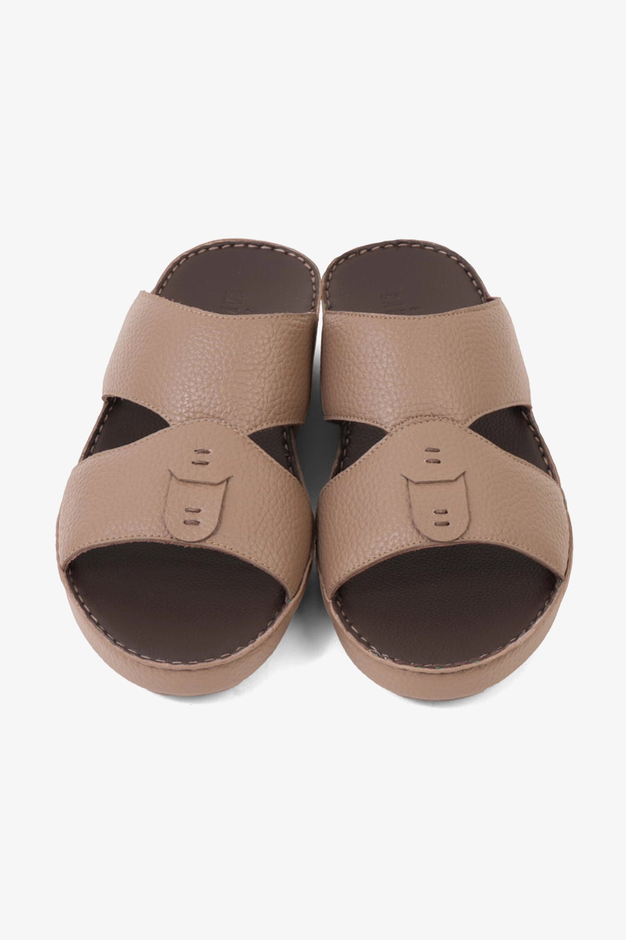 UOMO CAVALIER ELITE TRADITIONAL LEATHER ARABIC SANDALS STONE - Seventy7
