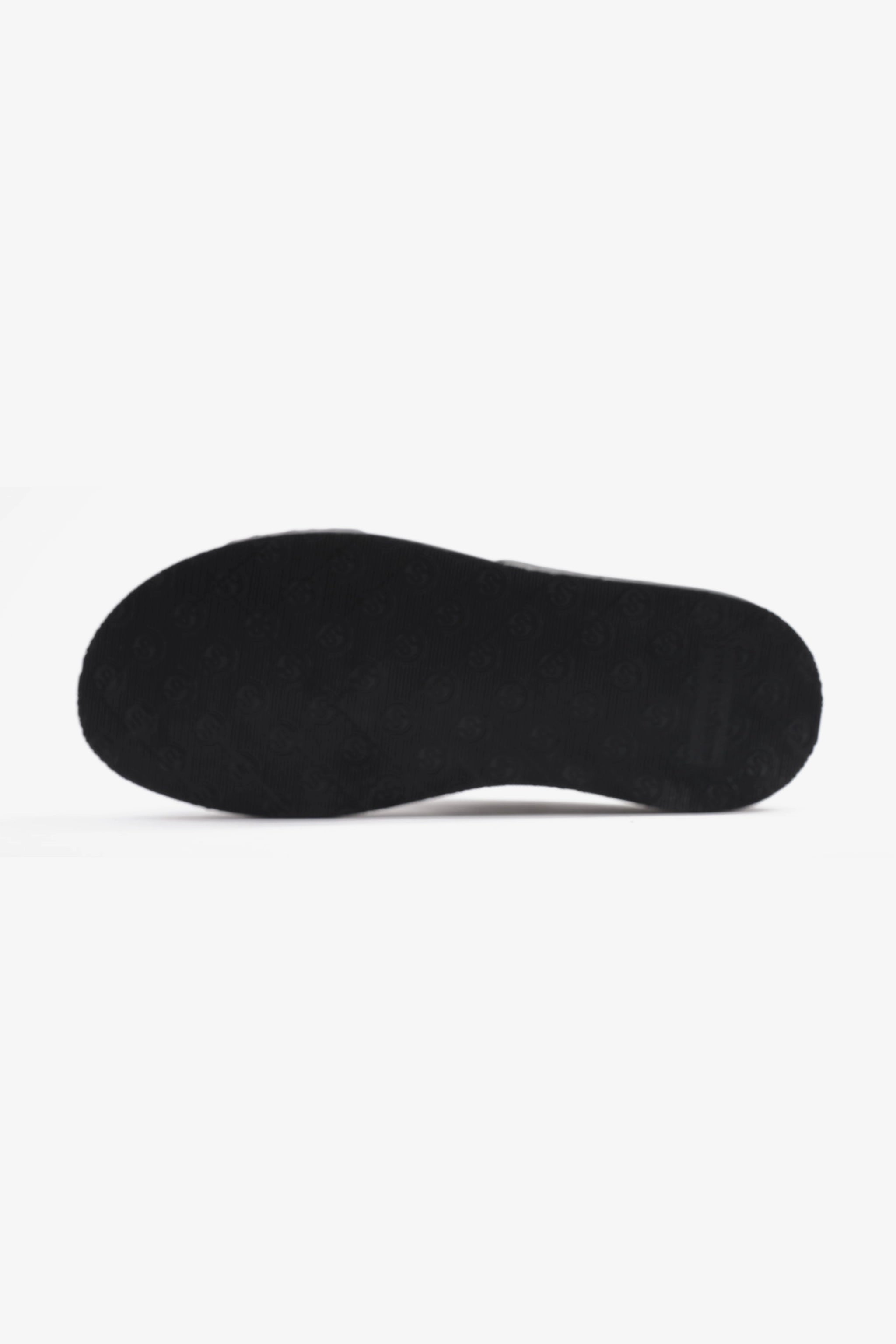 COMFORT PLUS EMBOSSED LEATHER HANDSTITCHED ARABIC SANDALS BLACK - Seventy7