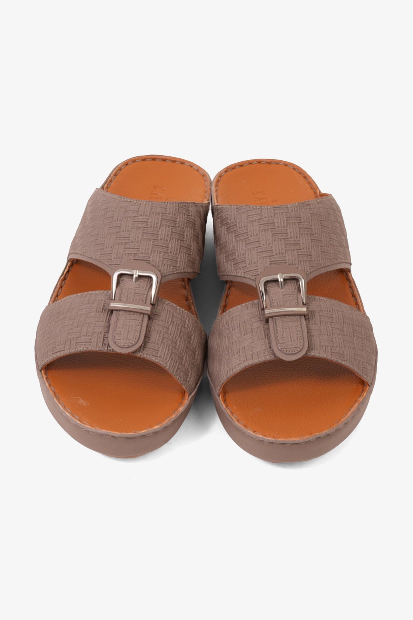 UOMO CAVALIER PREMIUM LEATHER ARABIC SANDALS STONE - Seventy7
