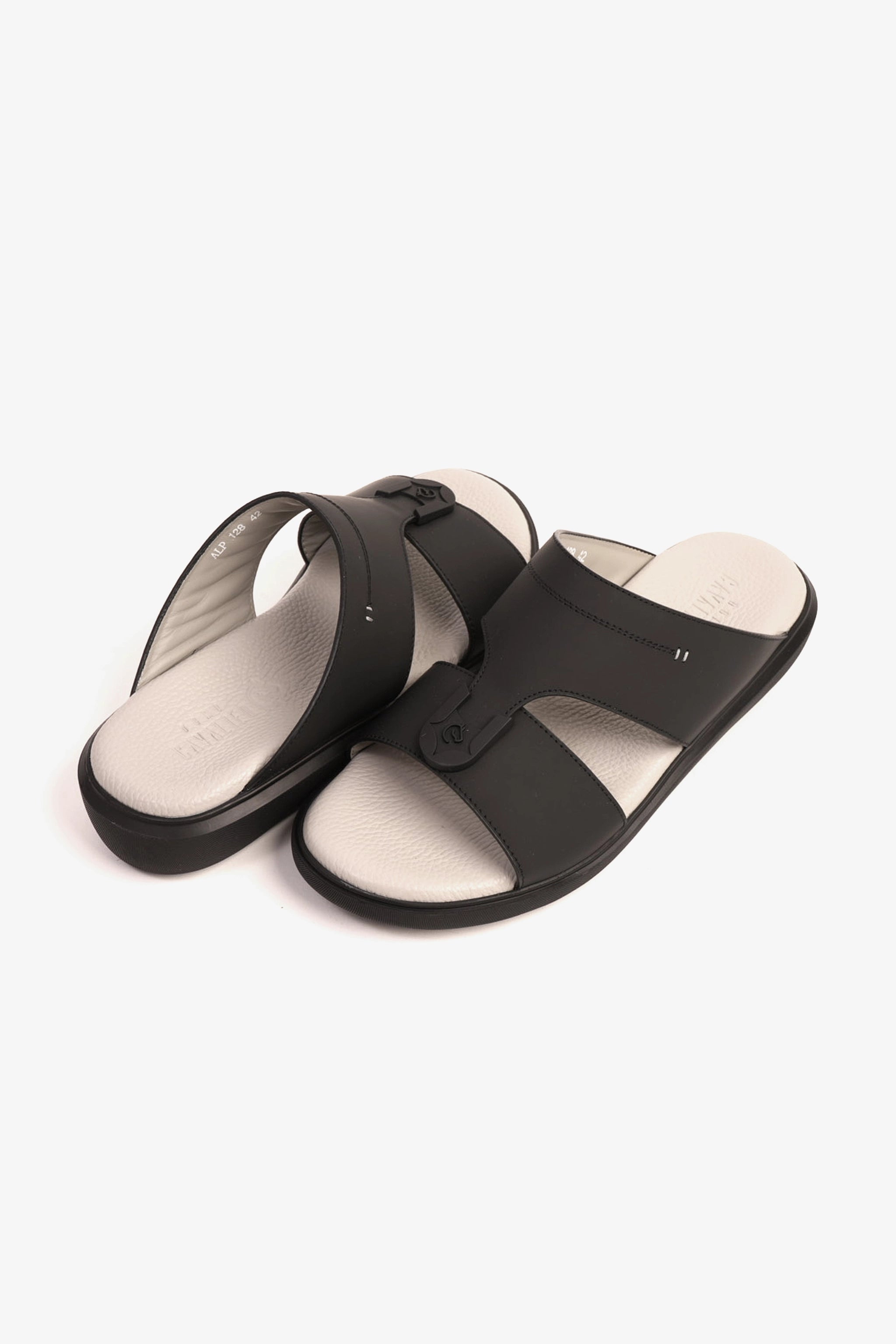 UOMO CAVALIER MENS SANDALS  -  ALP 128 BLACK - Seventy7