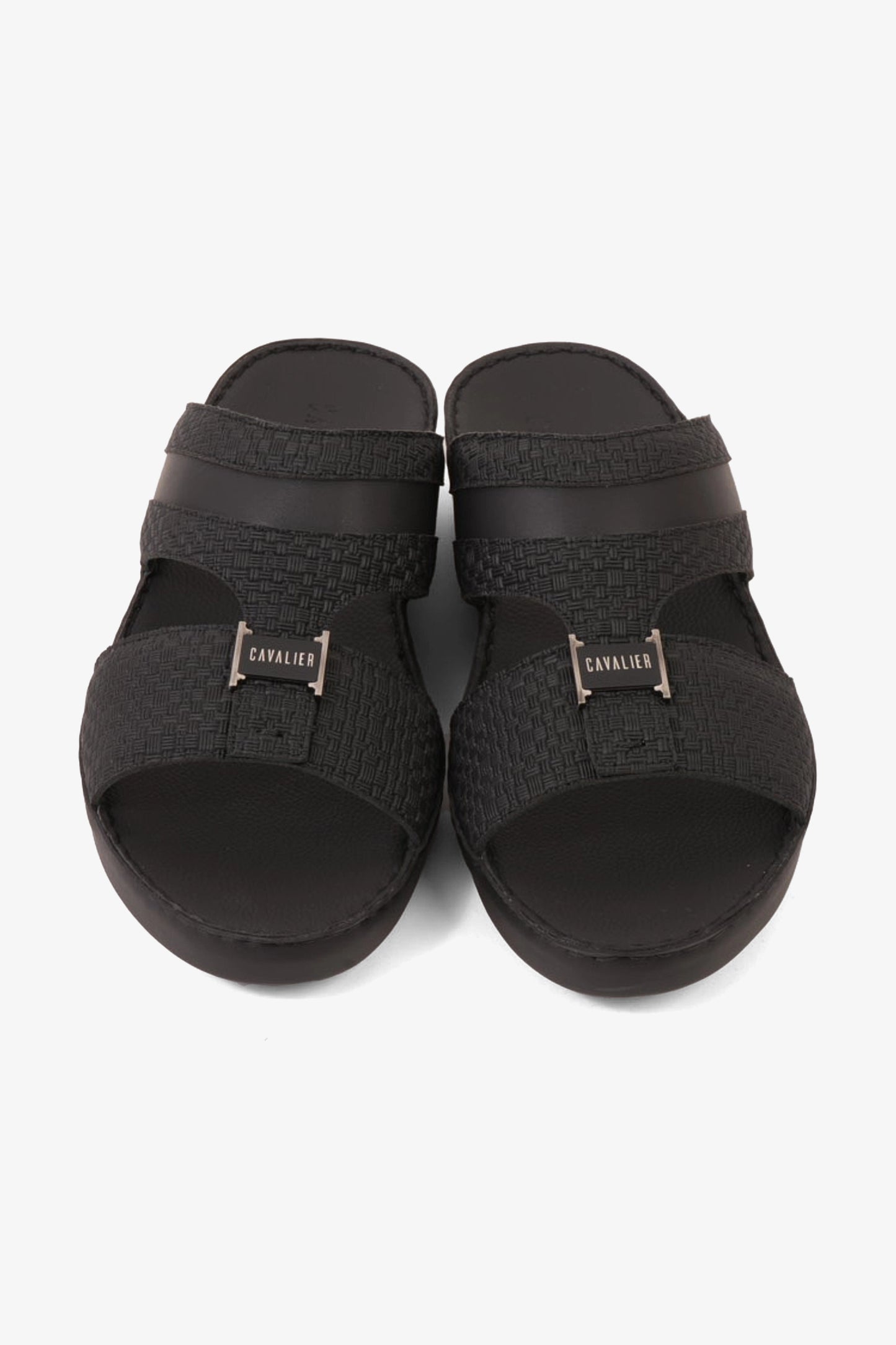 UOMO CAVALIER HANDCRAFTED COMFORT LEATHER ARABIC SANDALS BLACK - Seventy7