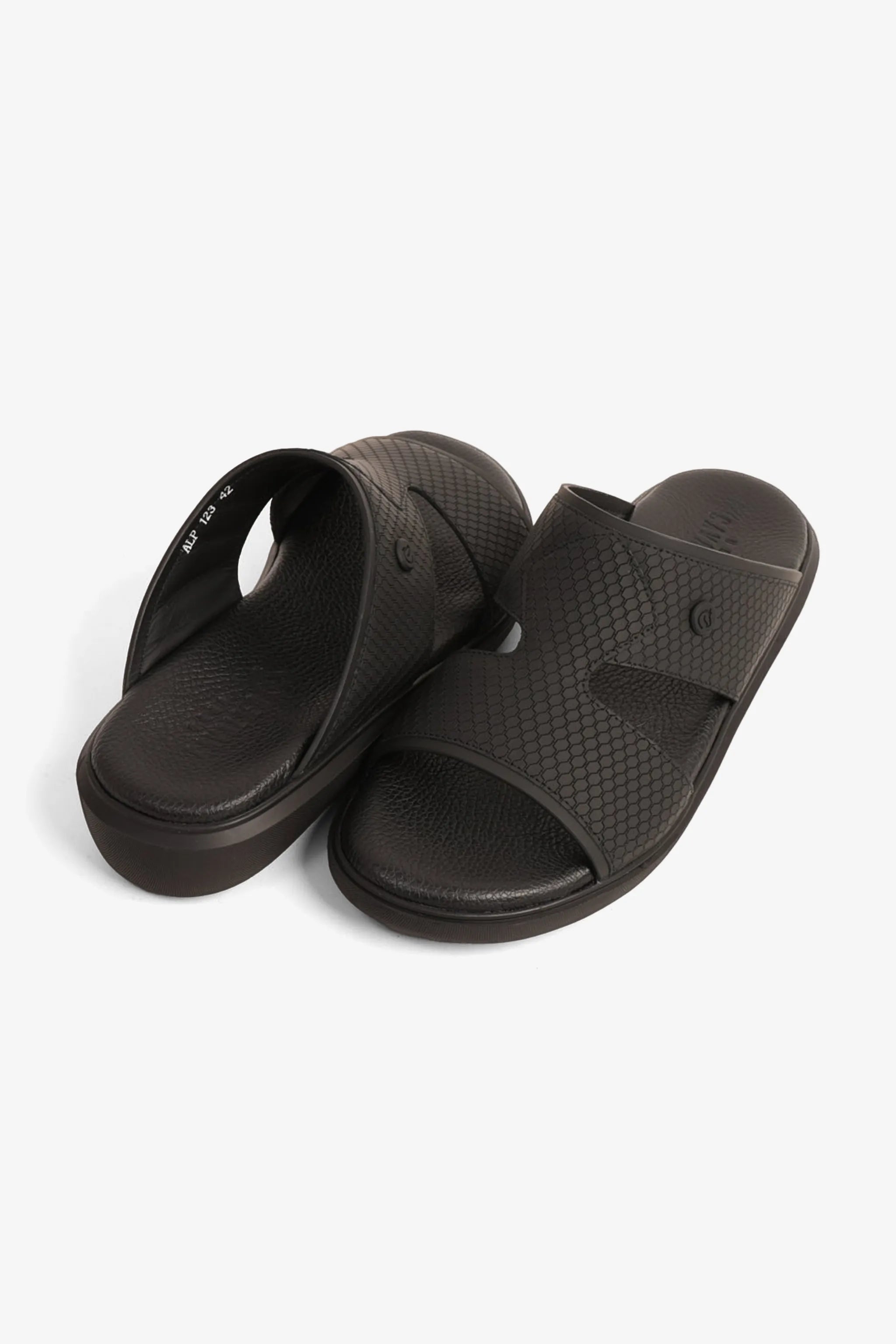 UOMO CAVALIER MENS SANDALS  -  ALP 123 BLACK - Seventy7