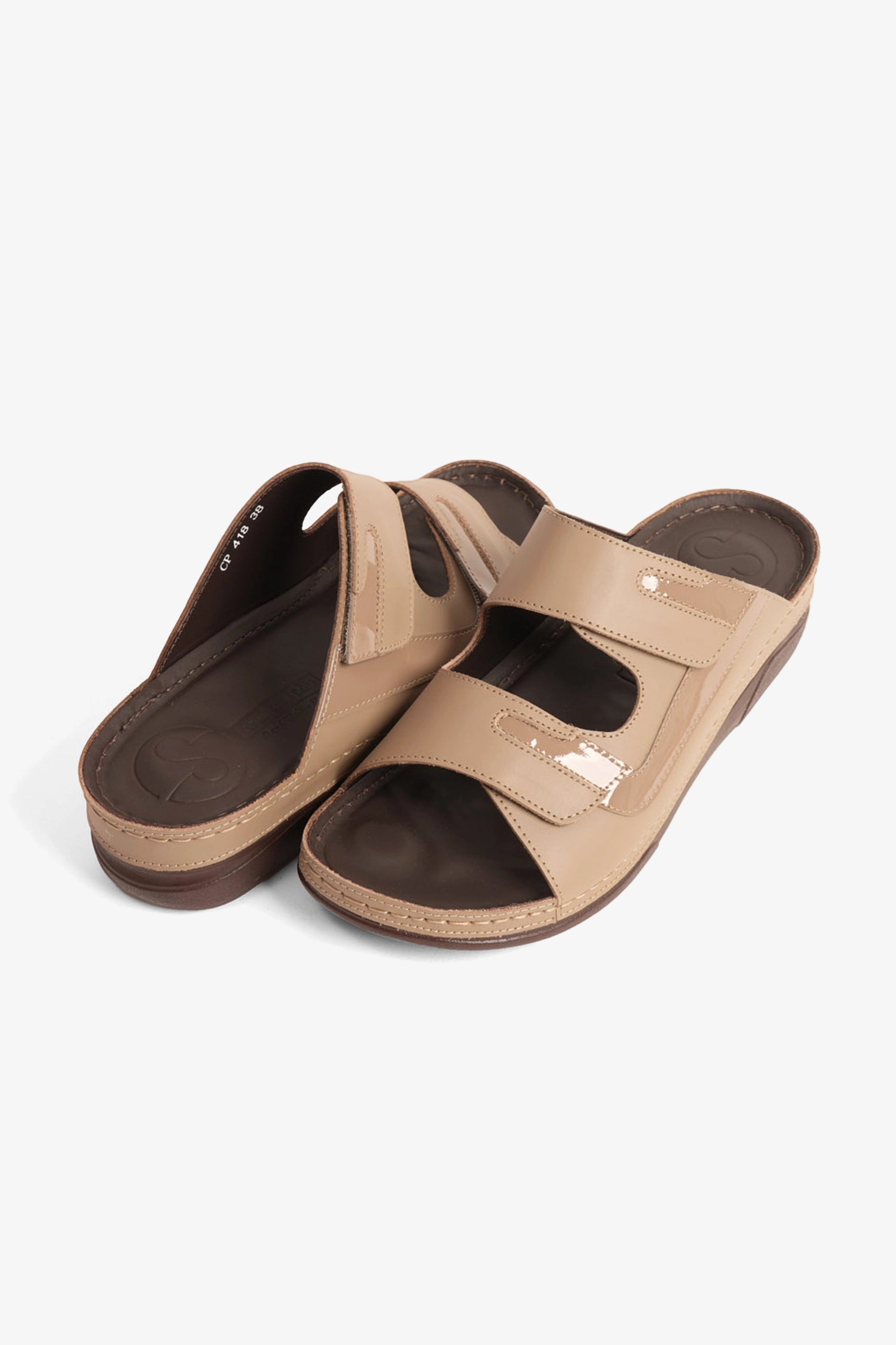 COMFORT PLUS LADIES SANDALS - CP418 STONE - Seventy7