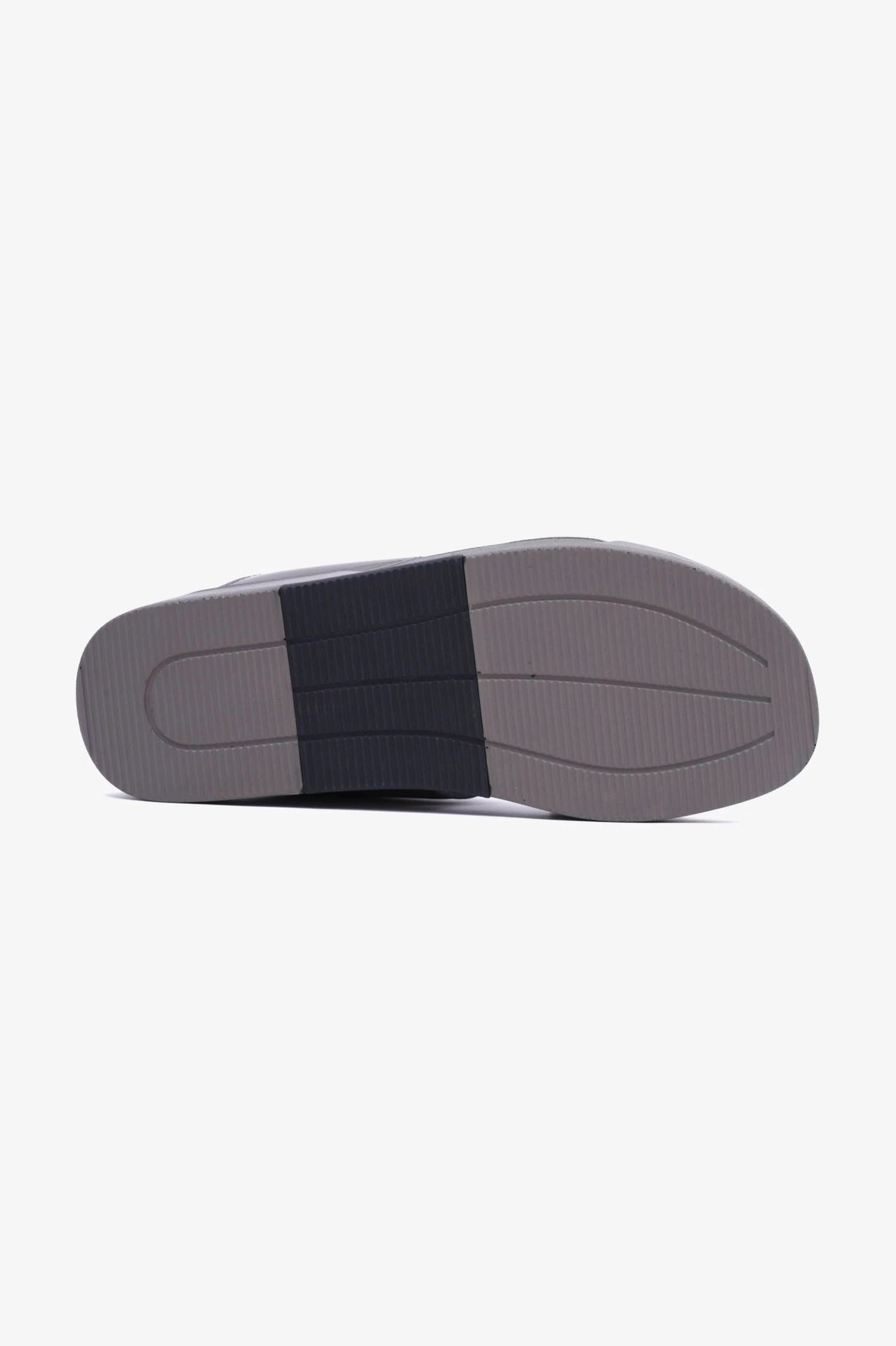 UOMO CAVALIER Men's Leather Sandals with Cut-Out Detail Grey - Seventy7