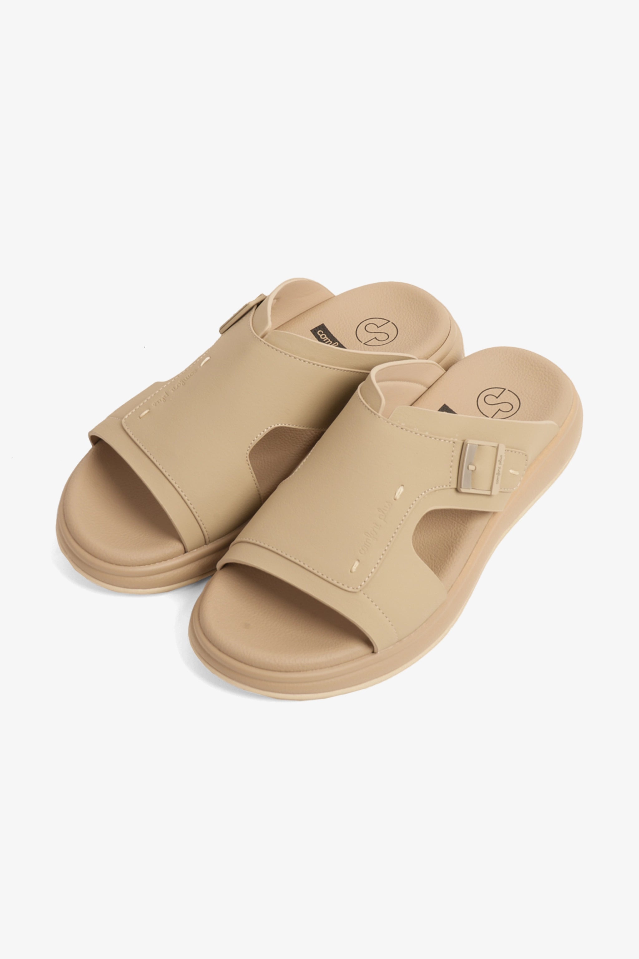 COMFORT PLUS MEN'S ULTRA ELEVATE SANDALS BEIGE - Seventy7