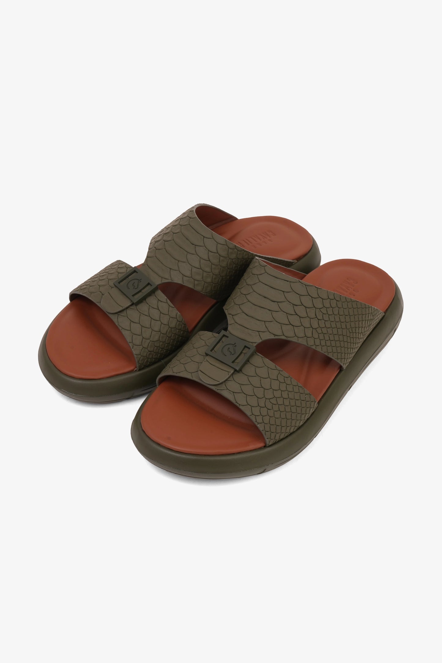 UOMO CAVALIER MENS VALUE ARABIC SANDALS OLIVE - Seventy7