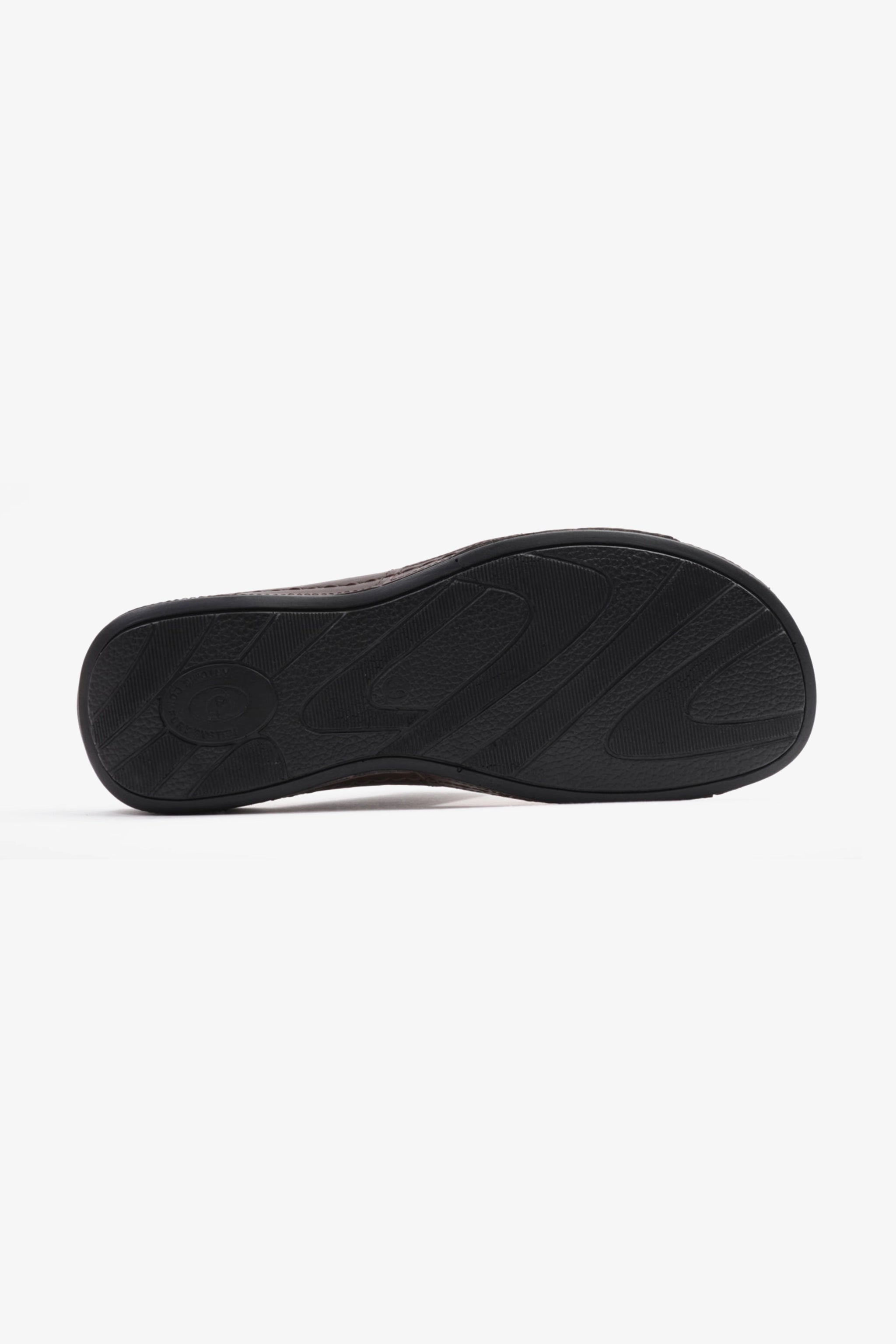 COMFORT PLUS BREATHABLE PERFORATED LEATHER SANDALS BROWN - Seventy7