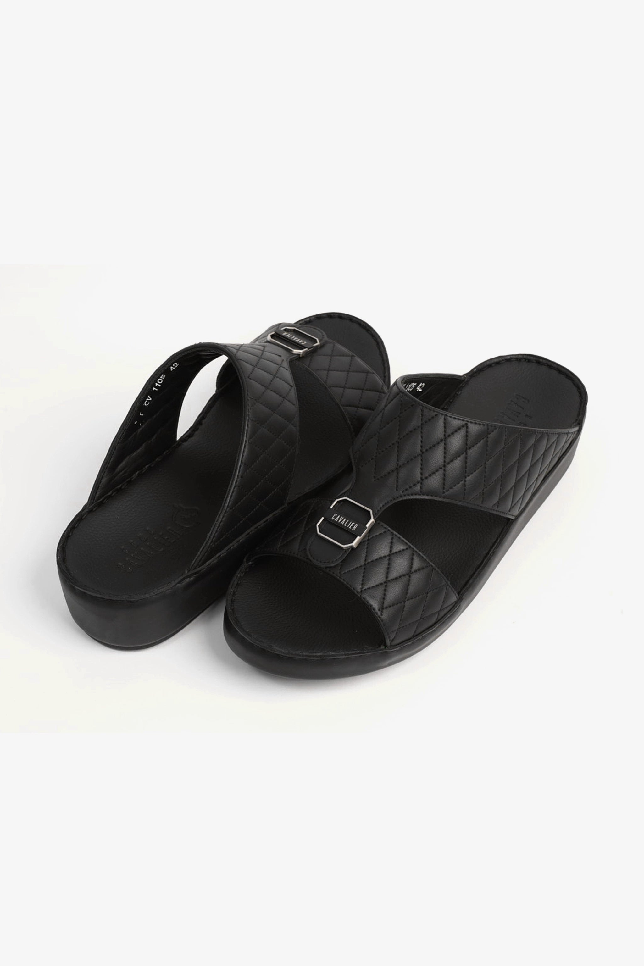 UOMO CAVALIER MENS SANDALS  - CV1105 BLACK - Seventy7