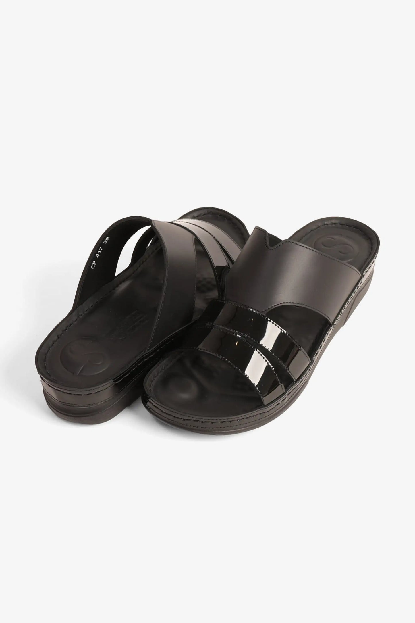 COMFORT PLUS LADIES SANDALS  -  CP417 BLACK - Seventy7