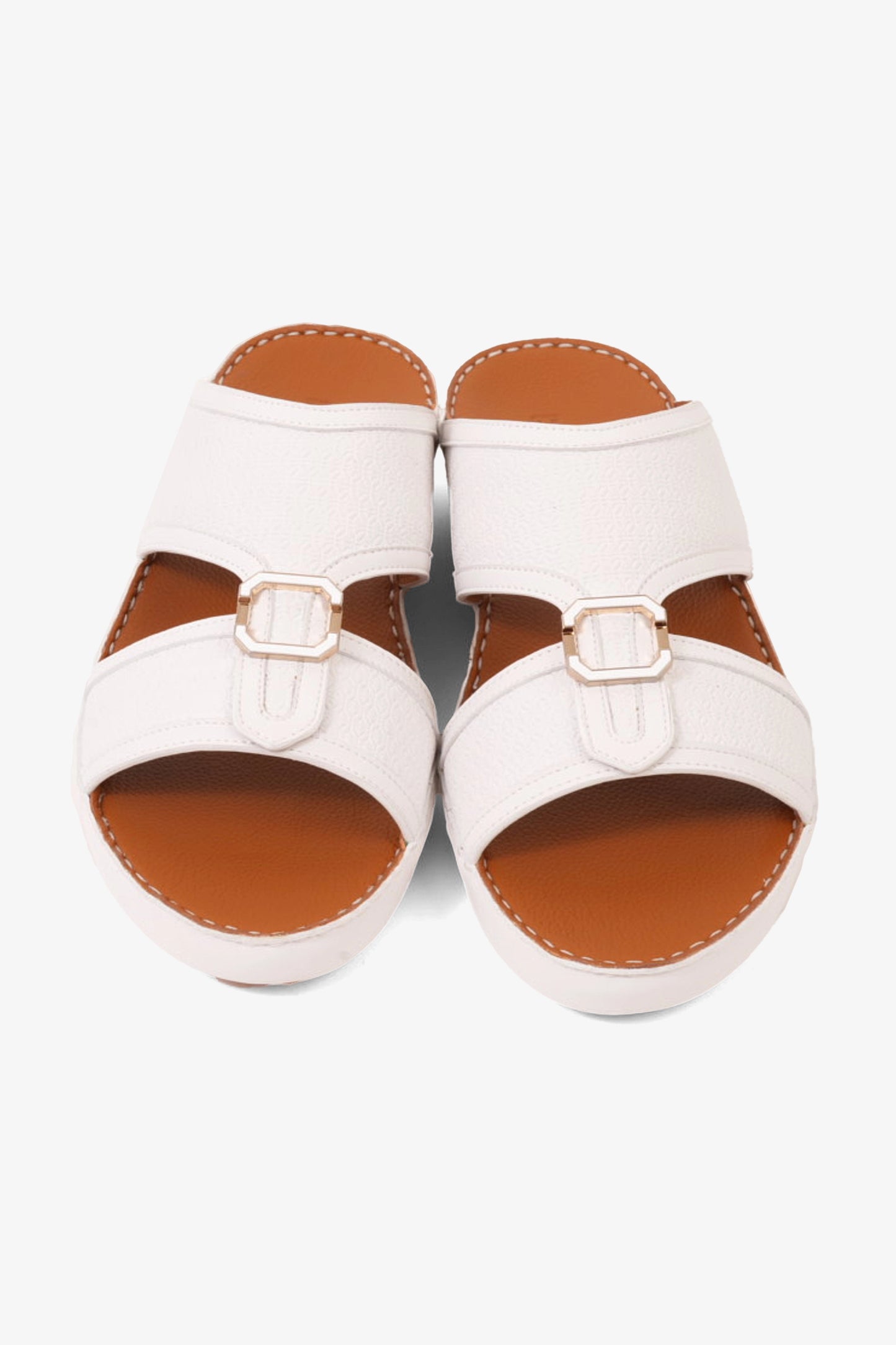 UOMO CAVALIER MEN'S PREMIUM ARABIC SANDALS WHITE - Seventy7