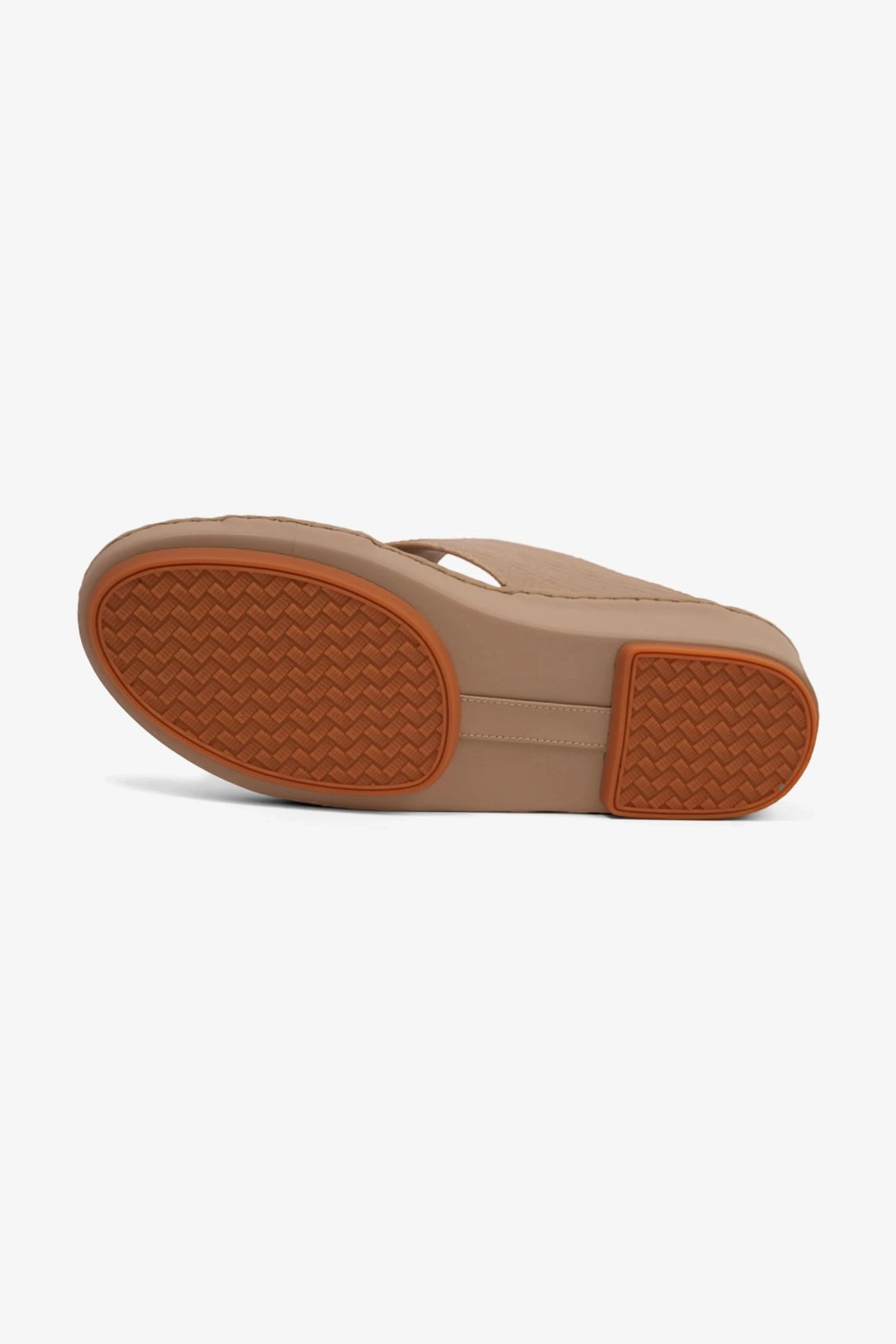 COMFORT PLUS MEN'S CUSHIONED LEATHER SLIP-ON SANDALS MANDORLA - Seventy7