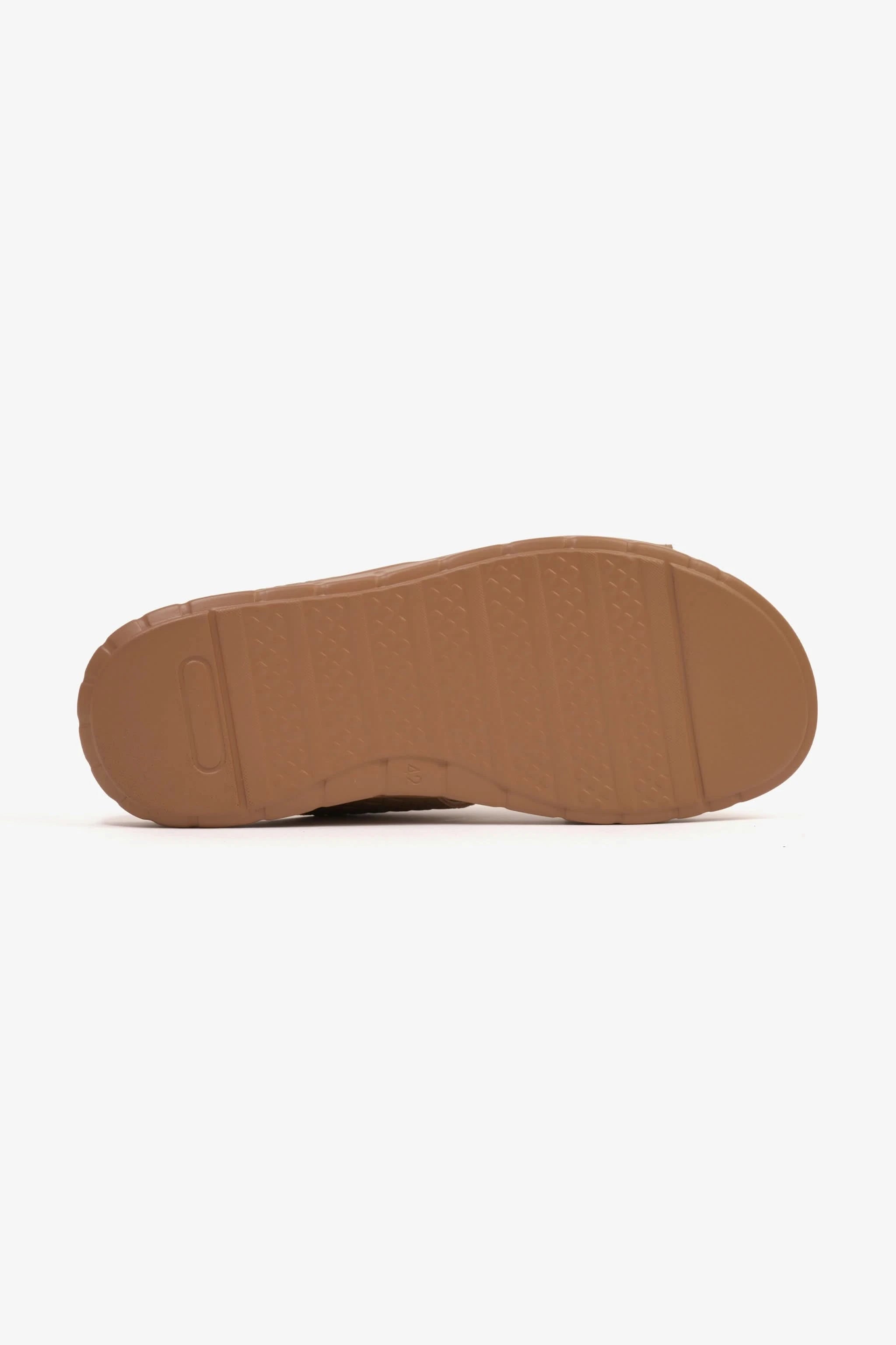 Comfort Plus Men's Embossed Leather Sandals with Antiskid Grip Olive Brown - Seventy7