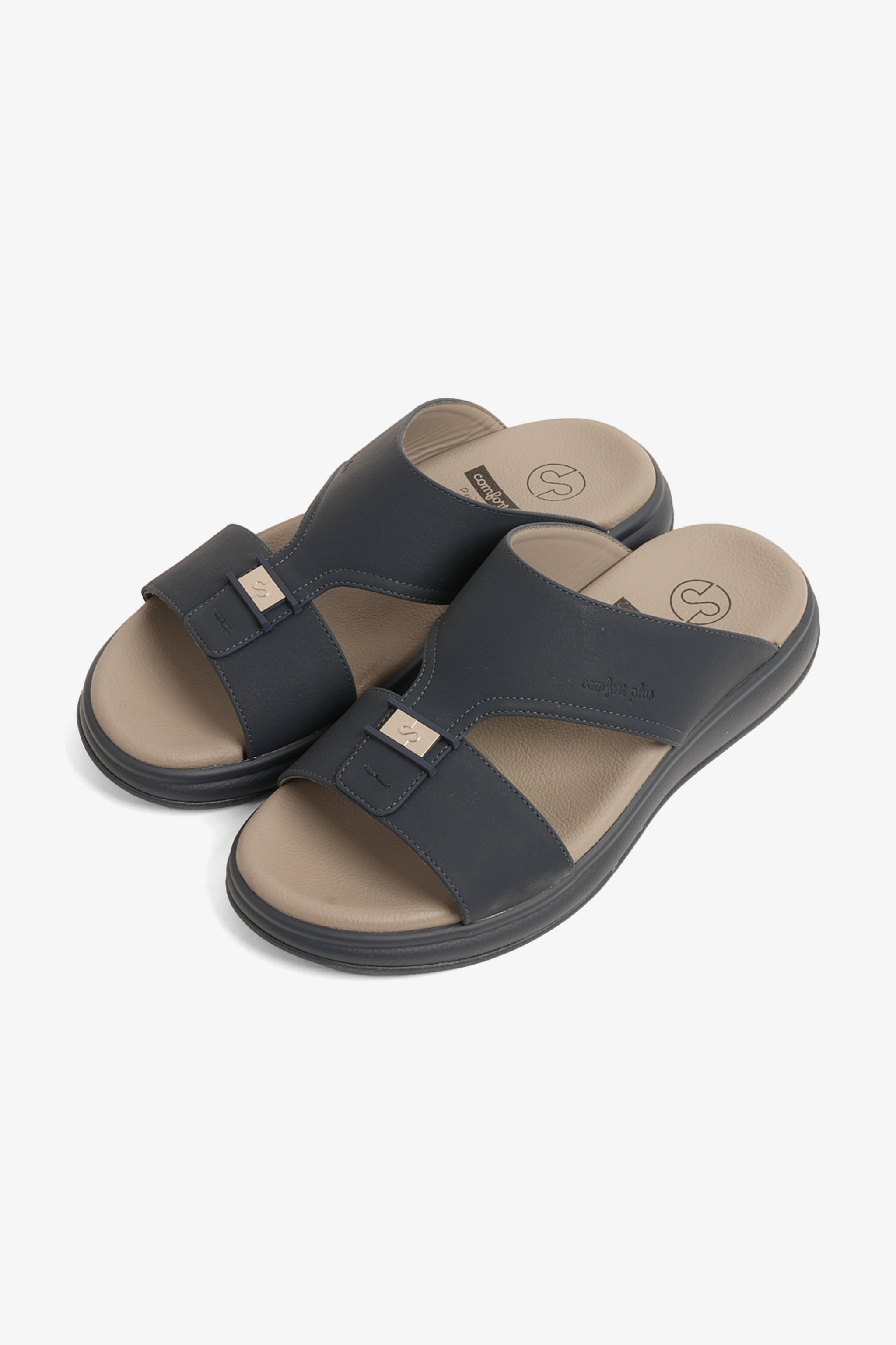 COMFORT PLUS MEN'S SUPER SLEEK SANDALS NAVY - Seventy7