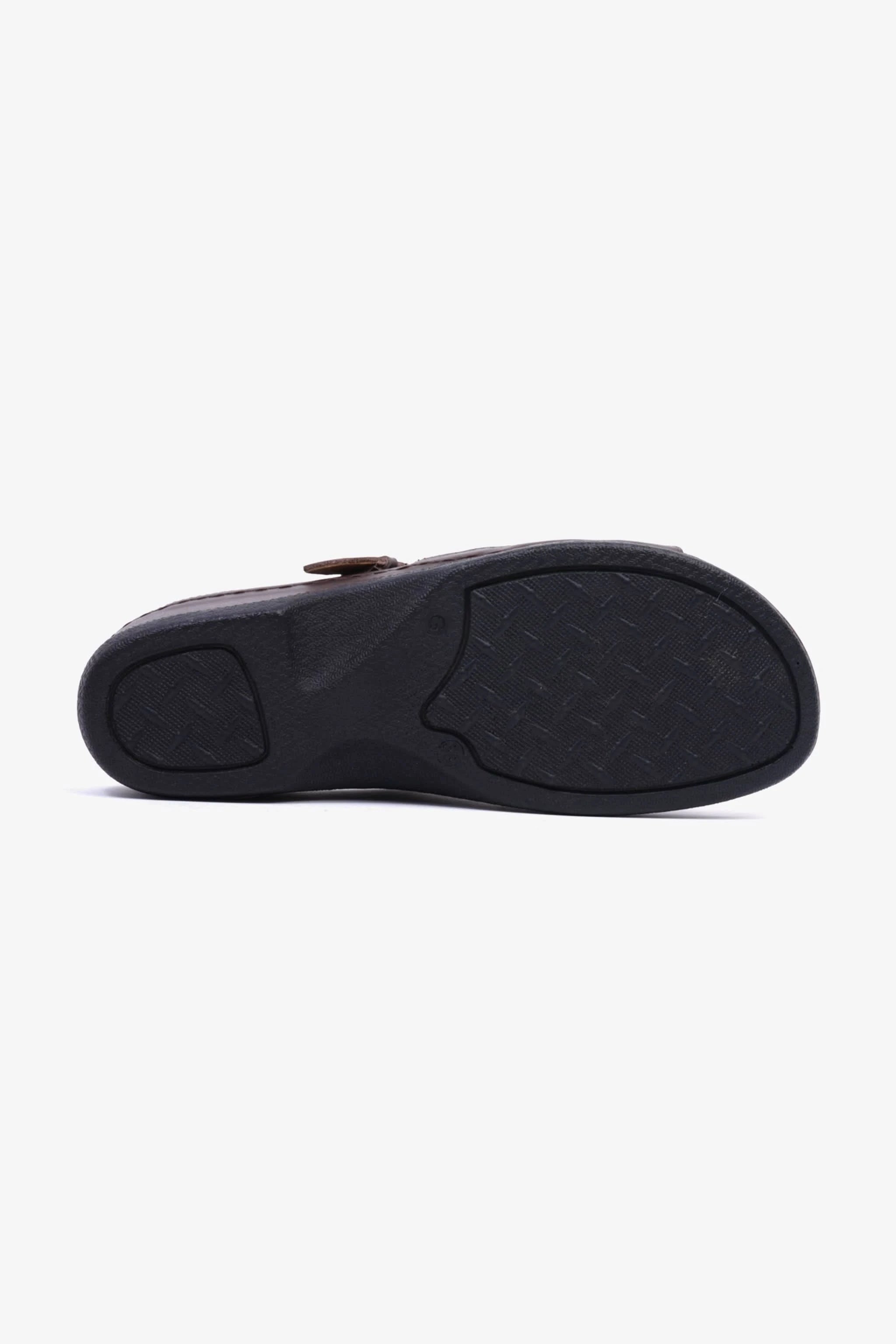 Comfort Plus Stylish and Comfortable Double Buckle Sandals Brown - Seventy7