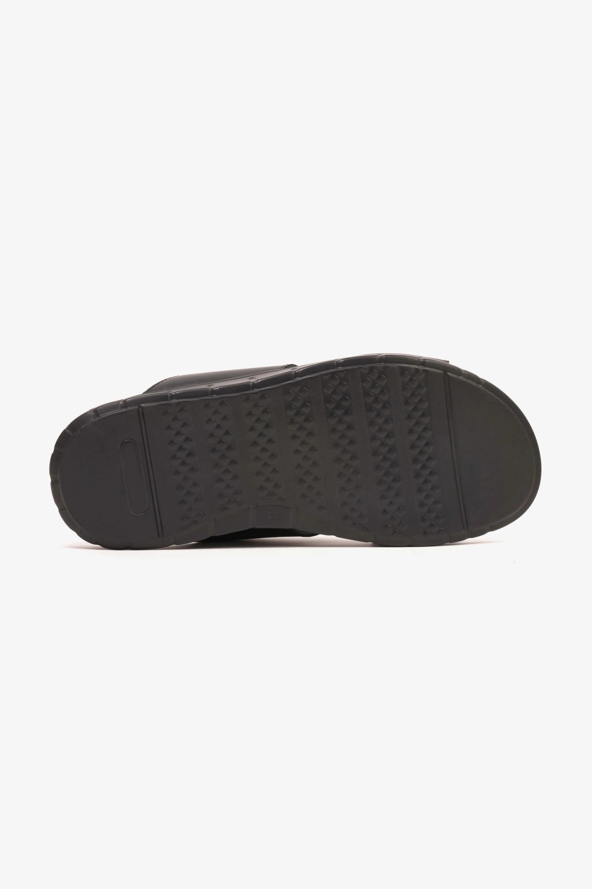 Comfort Plus Men's Quilted Leather Sandals with Stylish Cutouts Black - Seventy7
