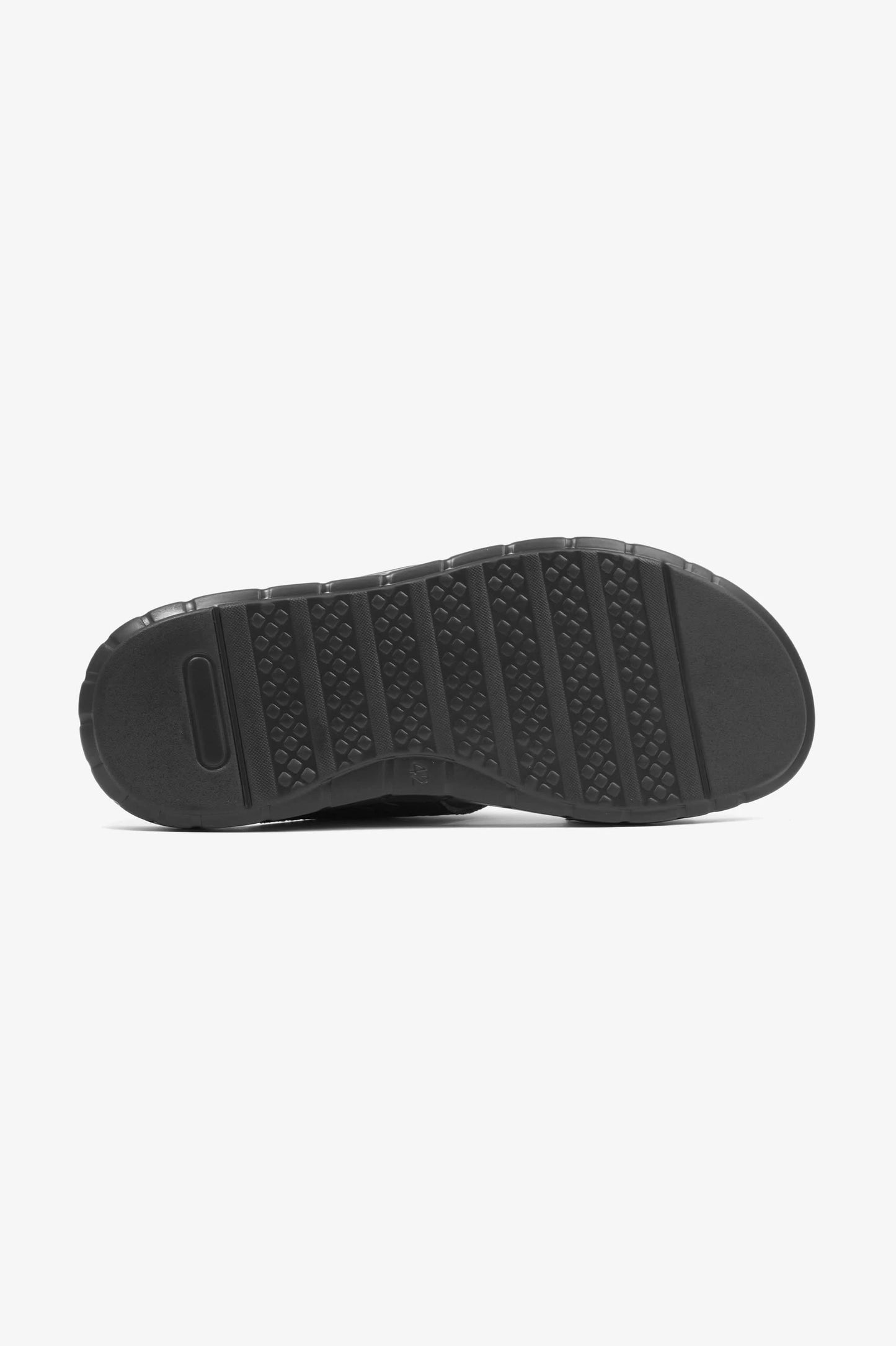 Comfort Plus Men's Embossed Leather Sandals with Antiskid Grip Black - Seventy7