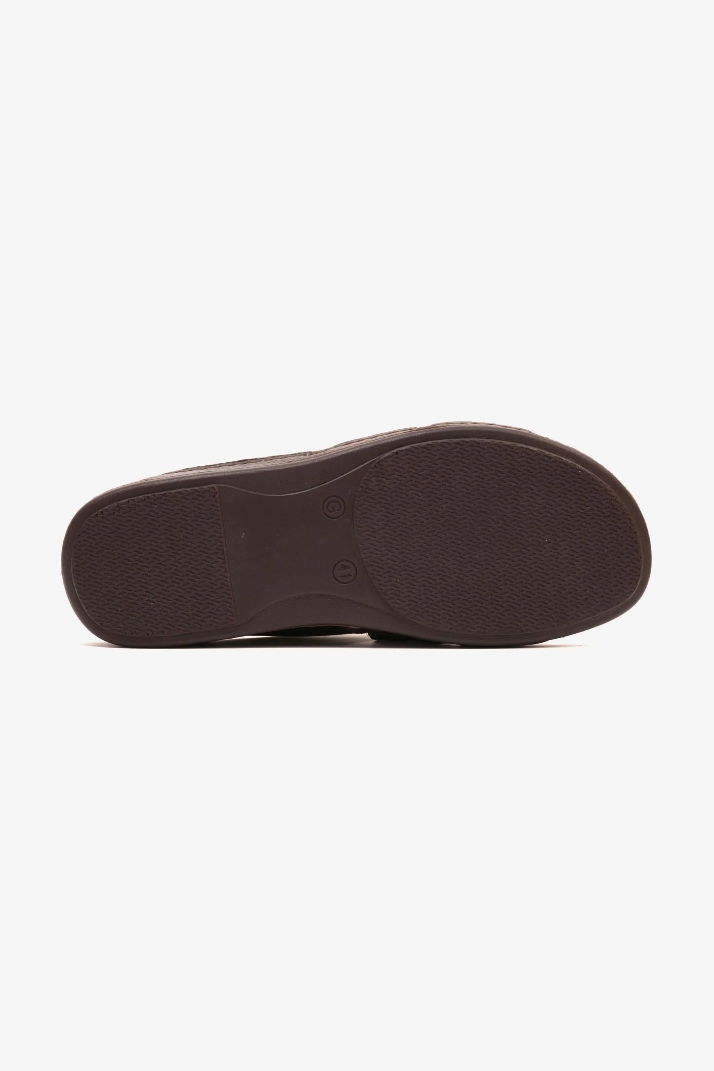COMFORT PLUS MEN'S LEATHER SLIDE SANDAL BROWN - Seventy7