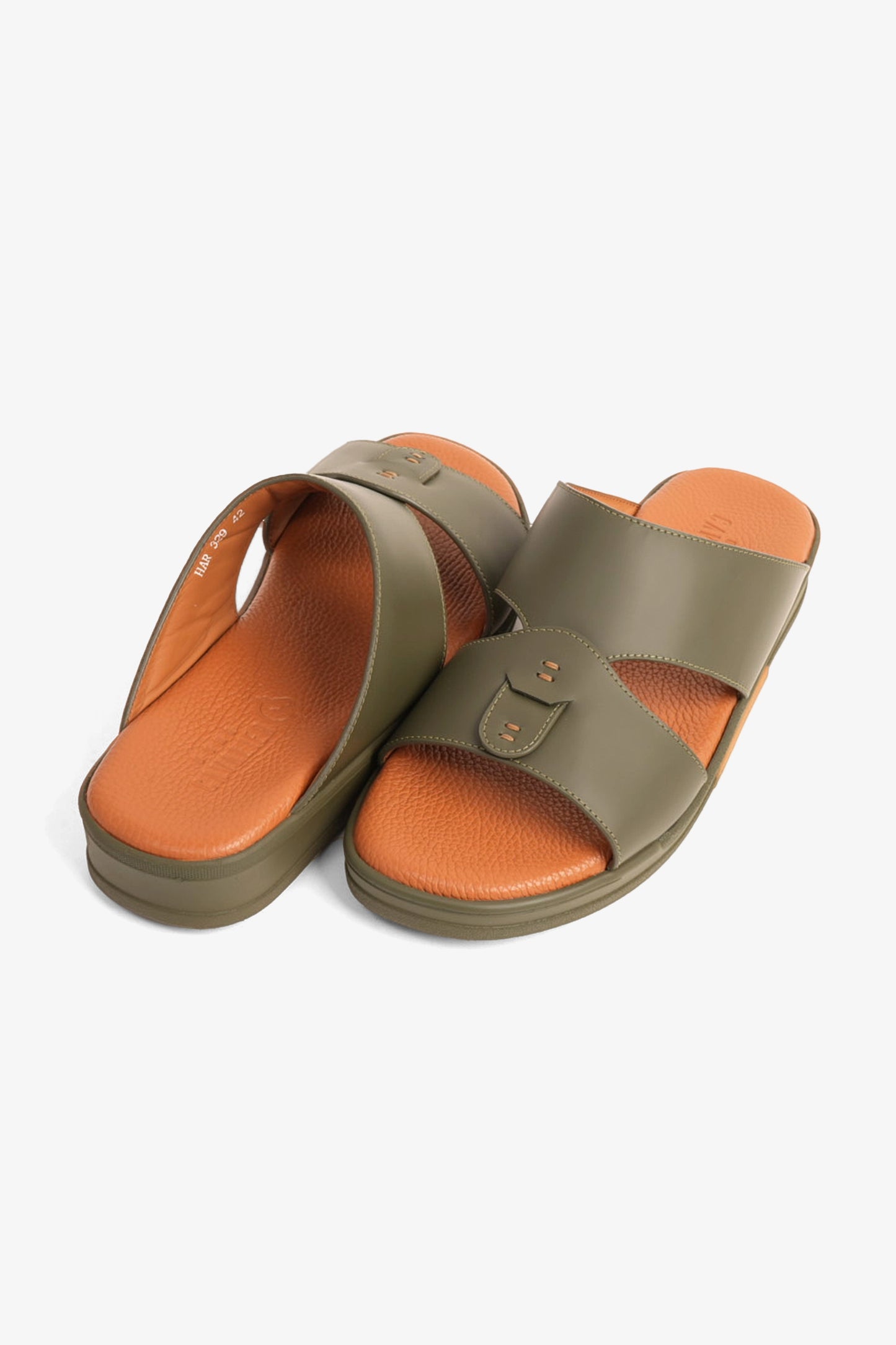 UOMO CAVALIER MENS SANDALS - HAR 329 OLIVE - Seventy7