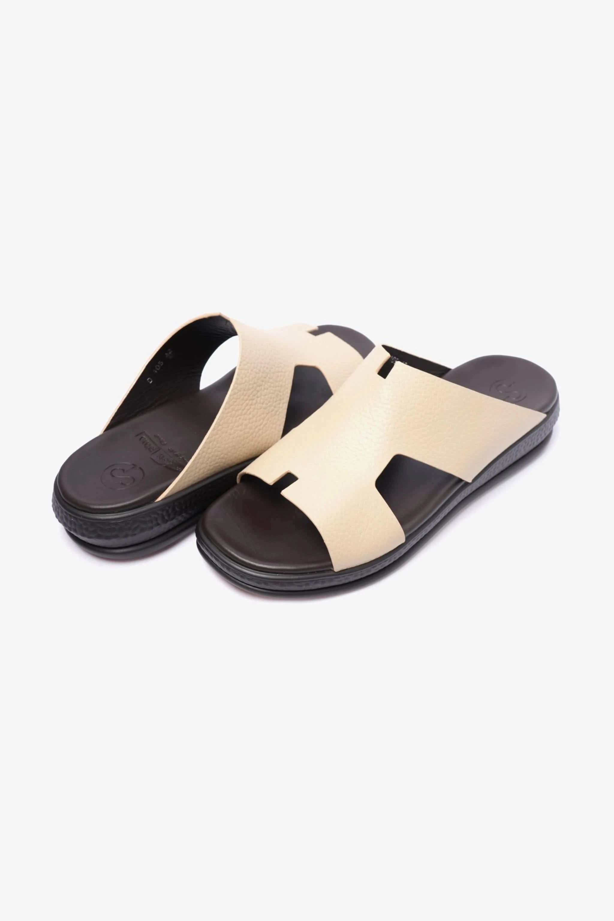 COMFORT PLUS CLASSIC LEATHER SANDALS FOR MENS MANDORLA - Seventy7