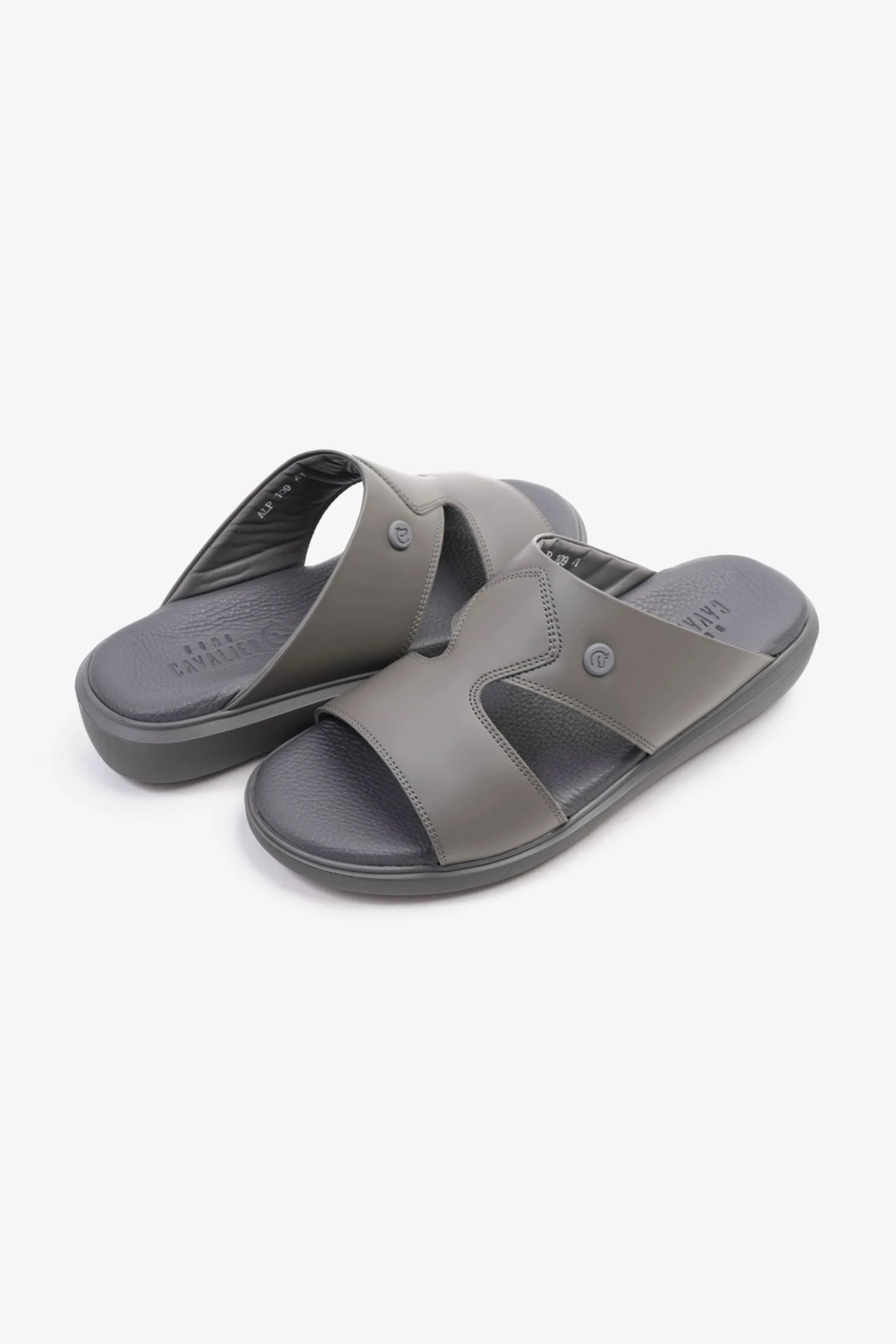 Uomo Cavalier Stylish Comfortable Footbed, Adjustable Side Clasp Grey - Seventy7
