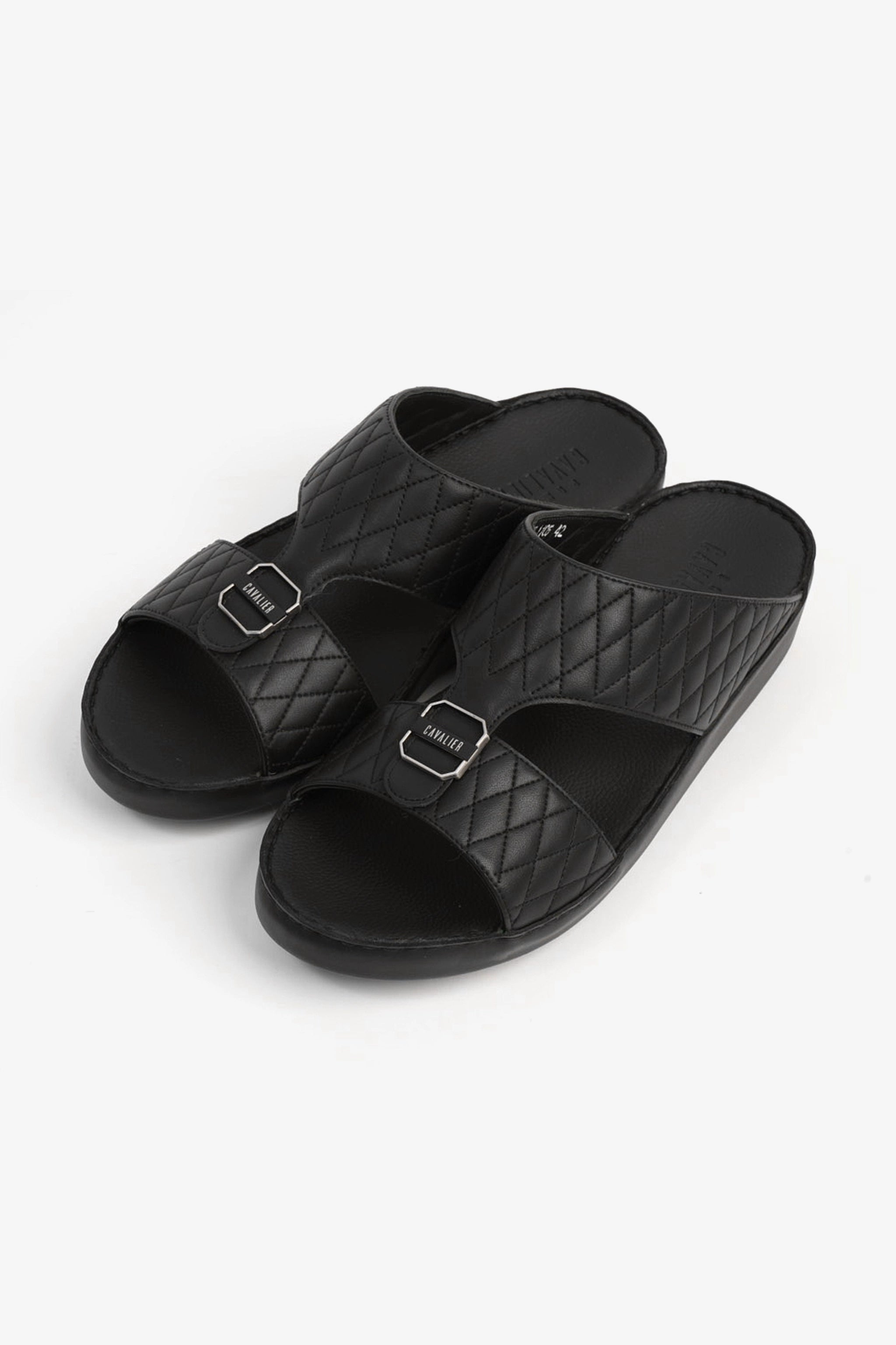 UOMO CAVALIER MENS SANDALS  - CV1105 BLACK - Seventy7