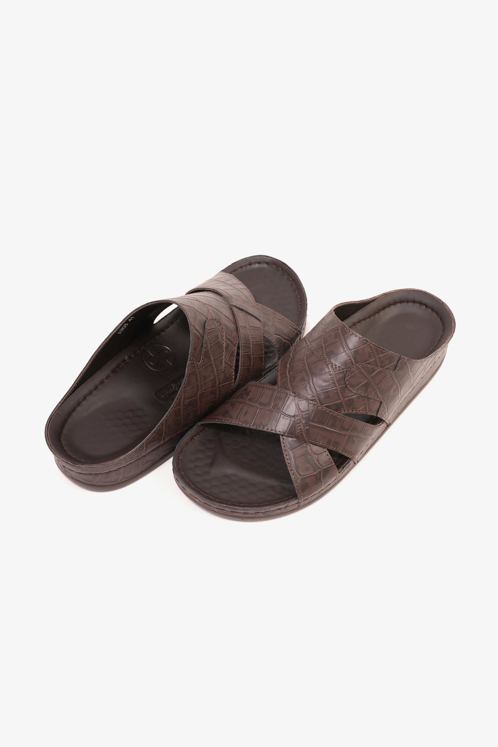 COMFORT PLUS MENS SANDALS  -  AV03 BROWN - Seventy7