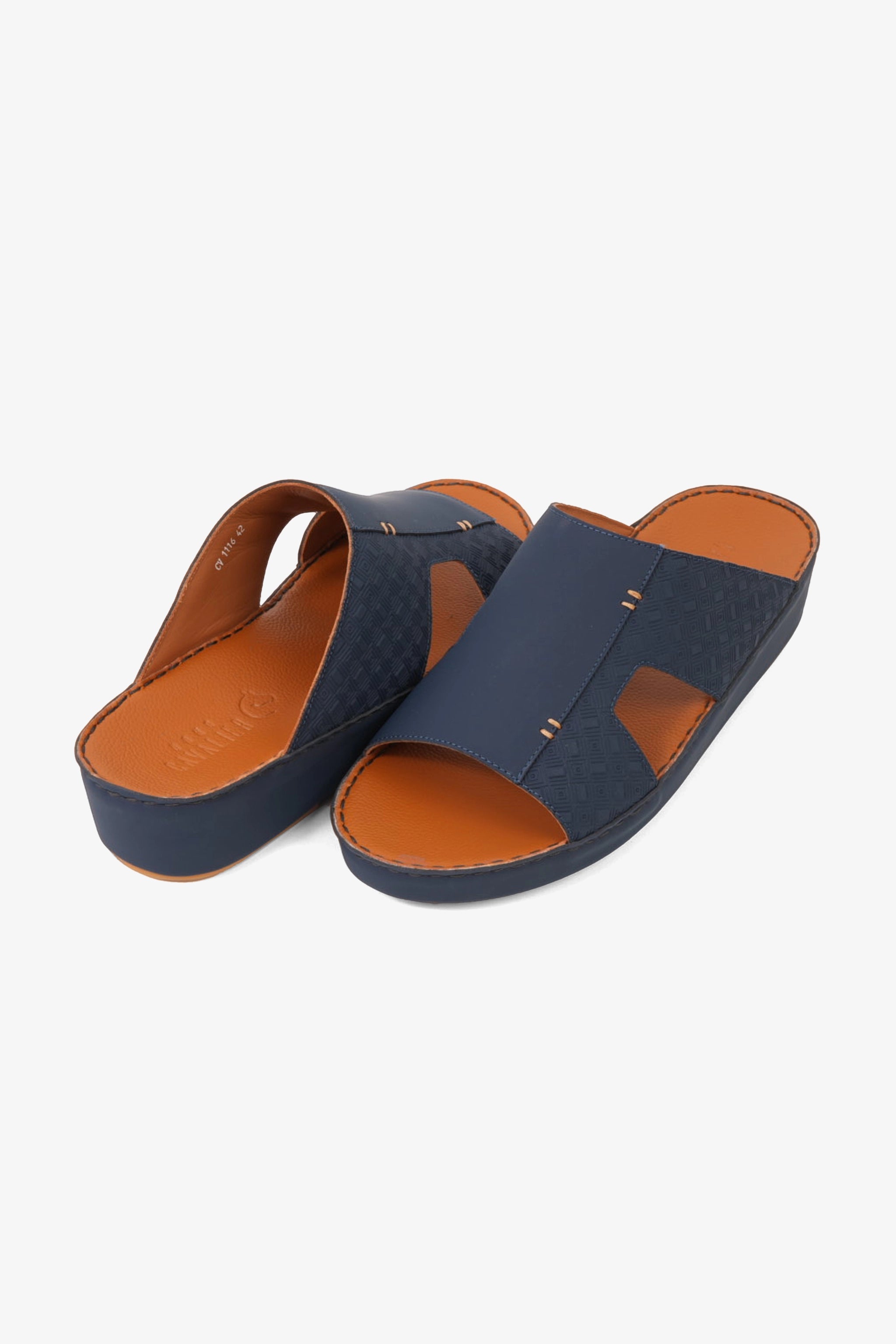 UOMO CAVALIER MEN'S ELITE COMFORT ARABIC SANDALS NAVY - Seventy7