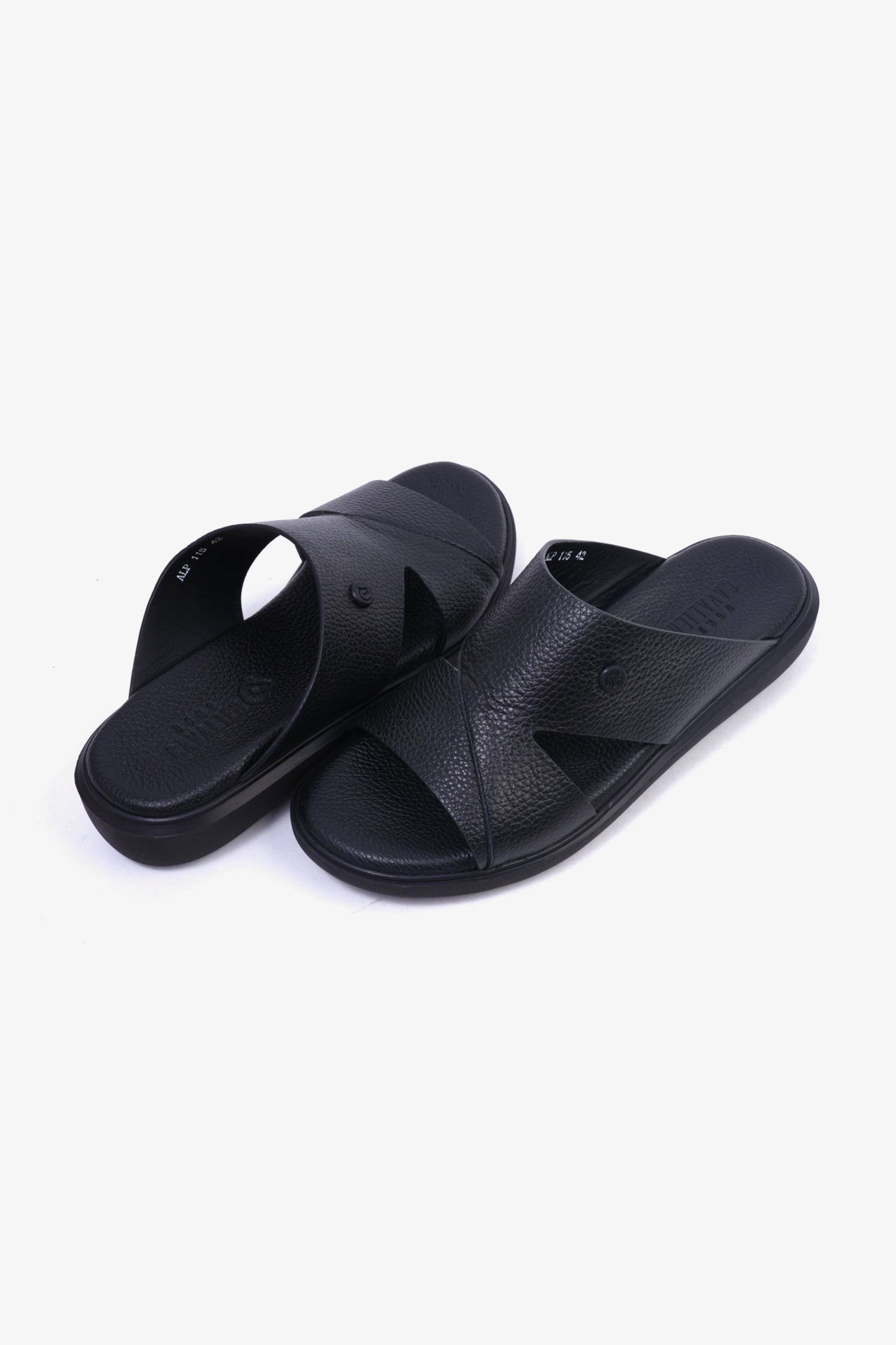 UOMO CAVALIER MENS SANDALS  -  ALP 115 BLACK - Seventy7