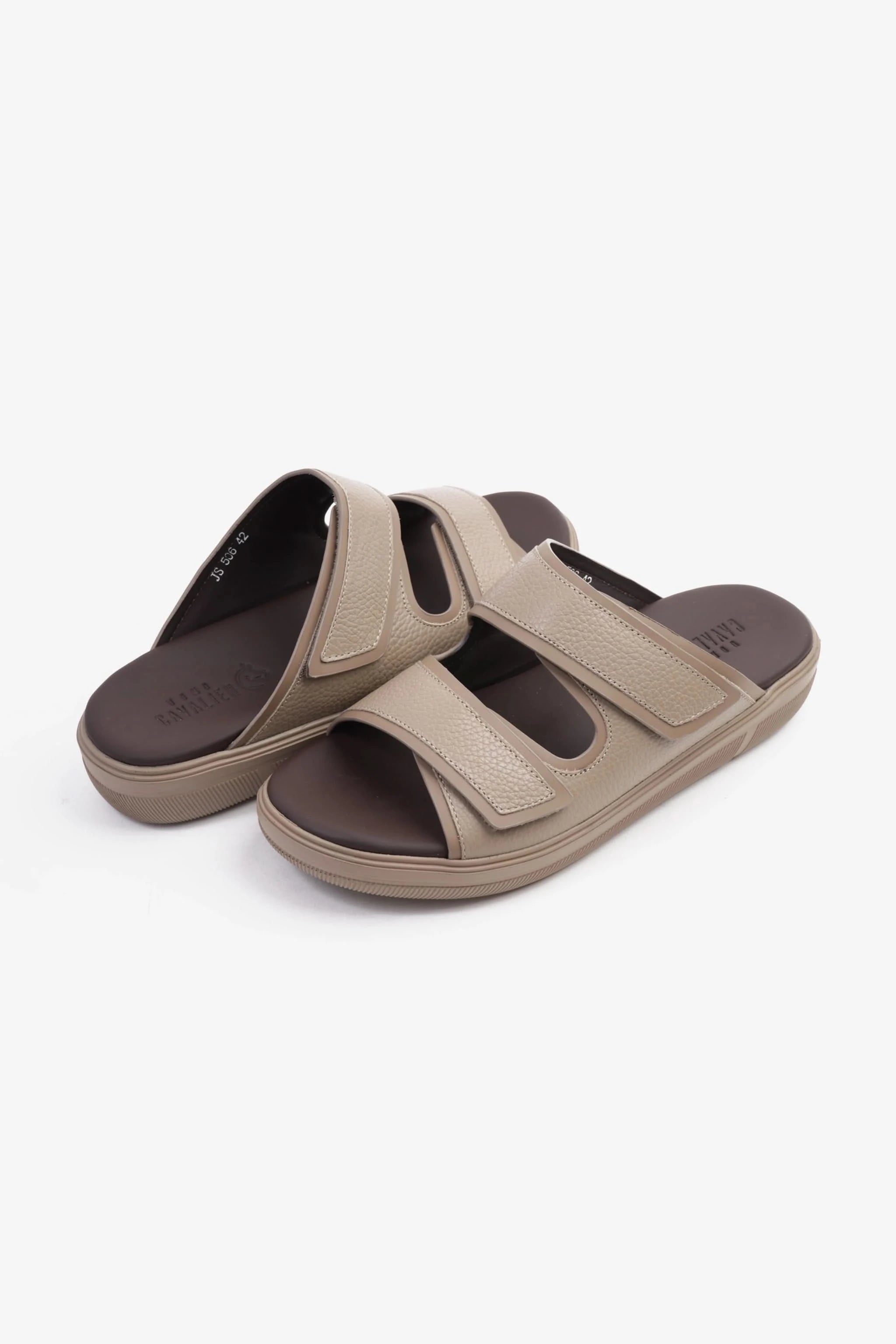 UOMO CAVALIER MENS'S DESIGNER SANDALS WITH STRAP BEIGE - Seventy7