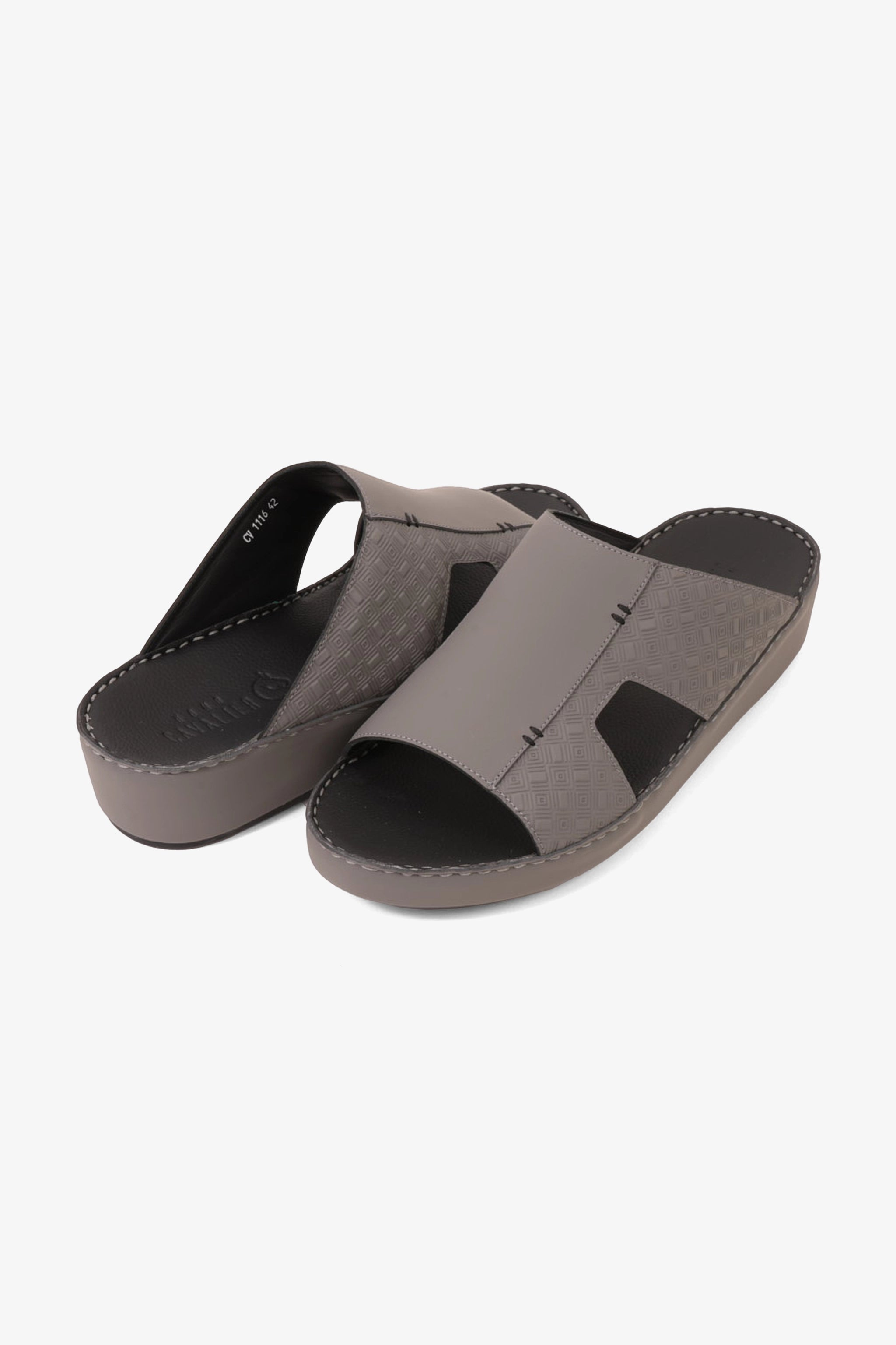 UOMO CAVALIER MEN'S ELITE COMFORT ARABIC SANDALS GREY - Seventy7