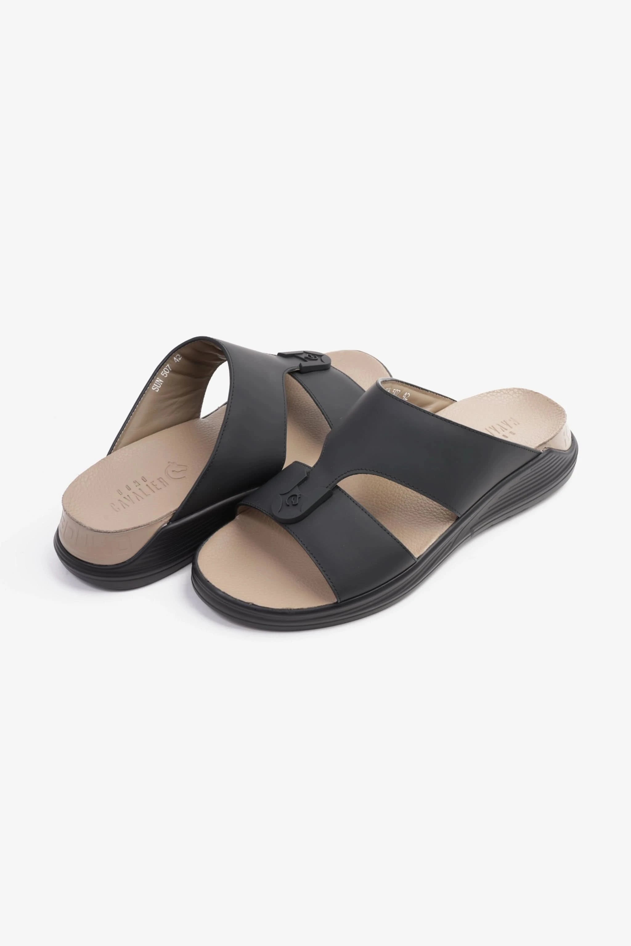UOMO CAVALIER CLASSIC SANDALS FOR MEN'S BLACK - Seventy7